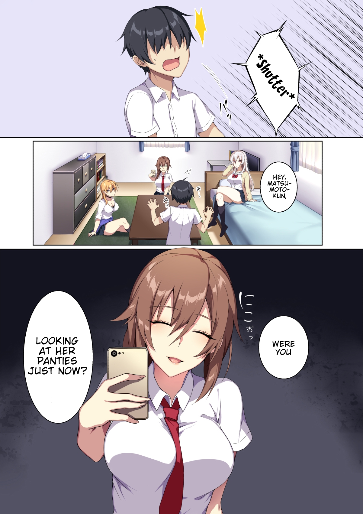 Drei busige Hentai-Teens drehen umgekehrten Gangbang mit Jungfrau - Image 6