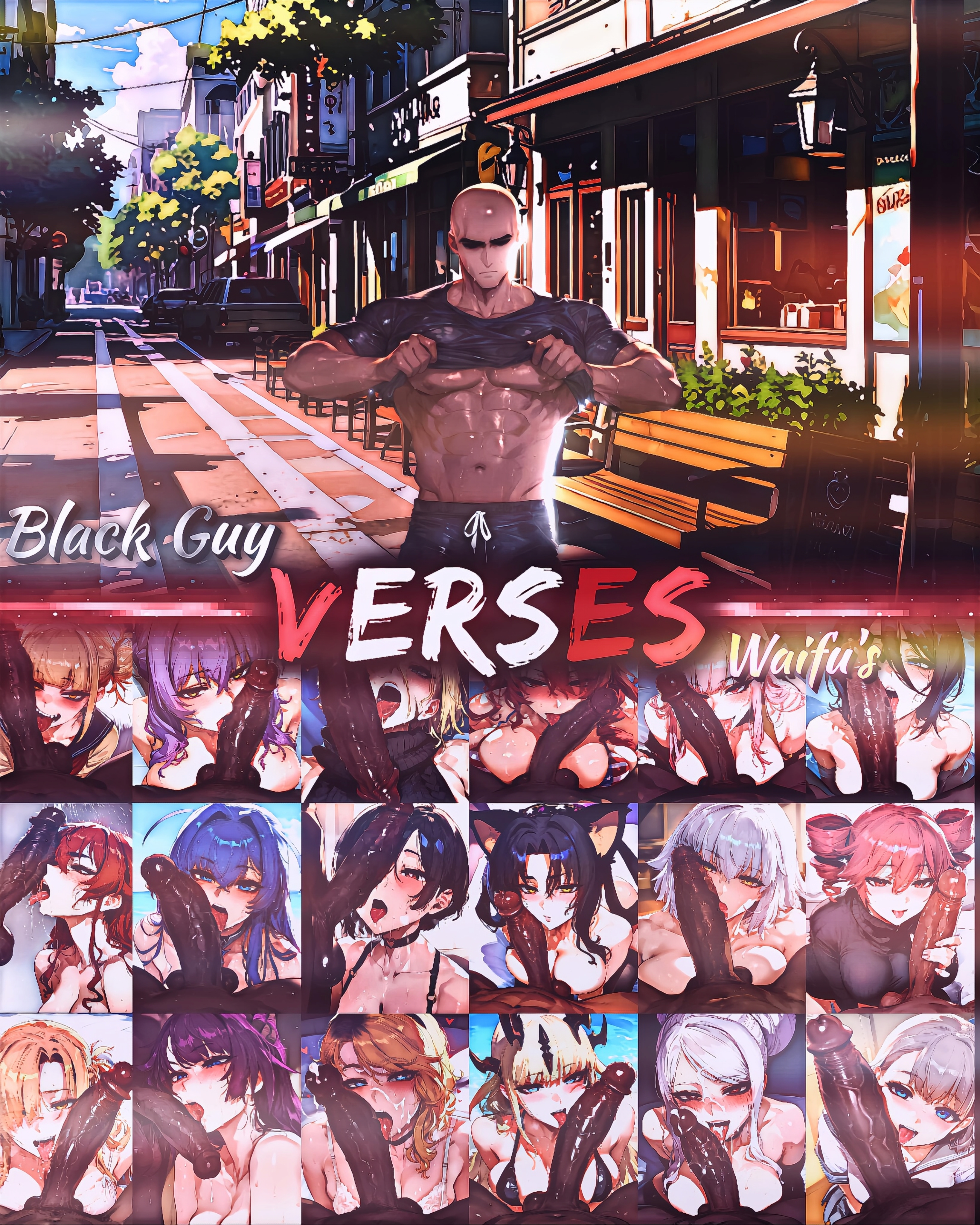 Negro combate a waifus en enfrentamiento hmv