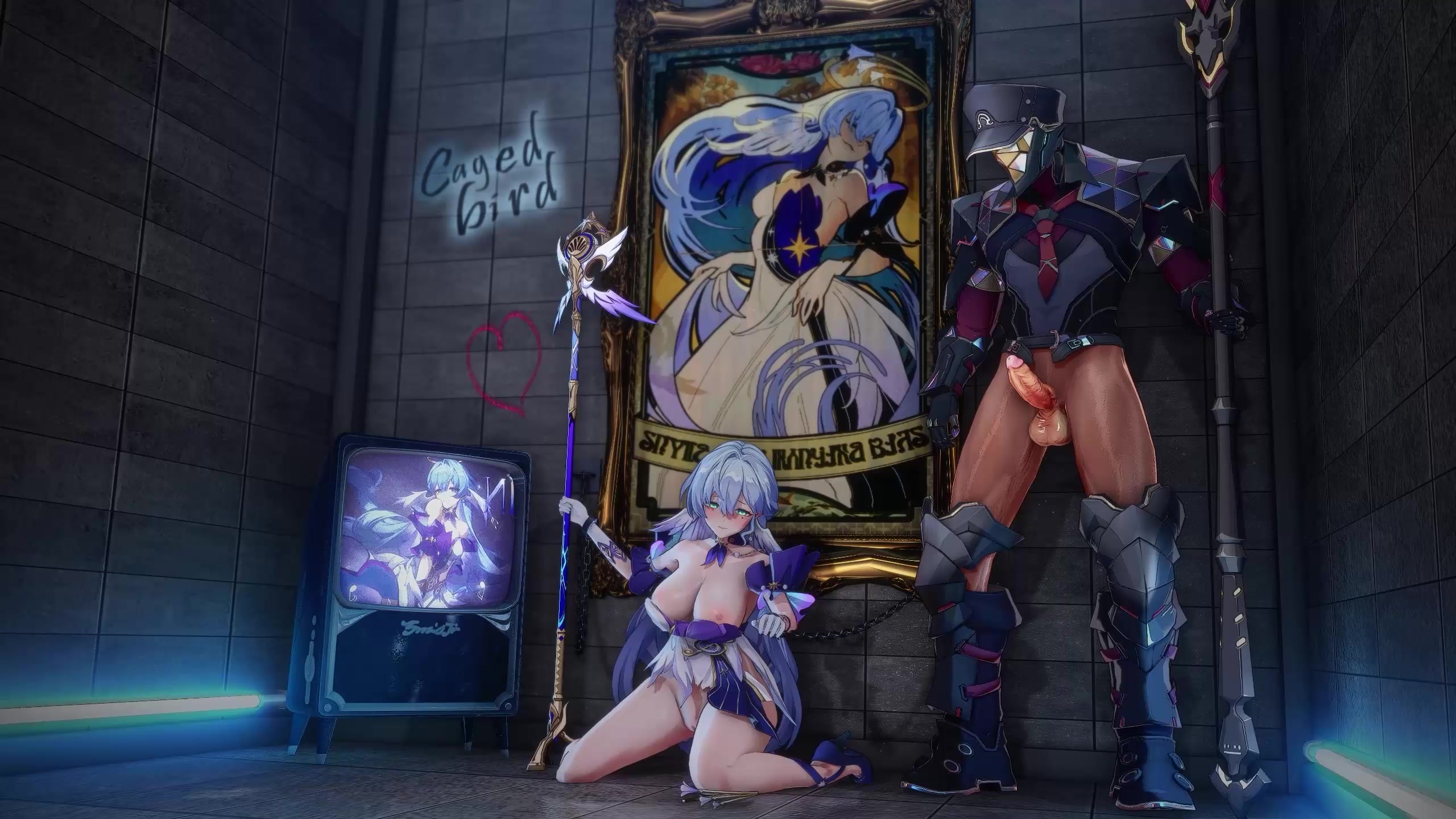 कैद रोबिन टेंटेकल एची स्कूलगर्ल फुटानारी सीन