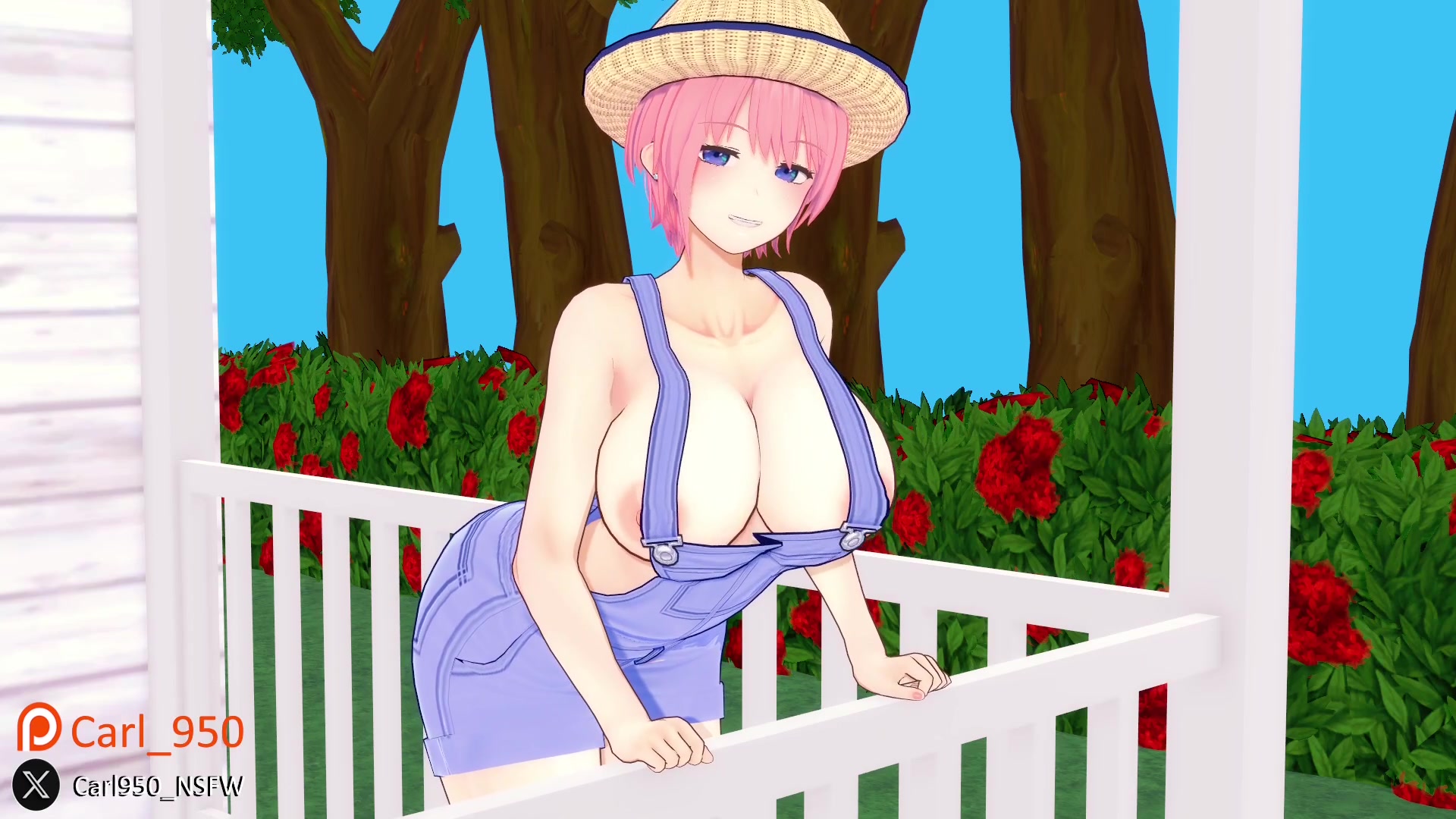 穿工装裤的伊千夏变成“穿工装裤的性感伊千夏”动画