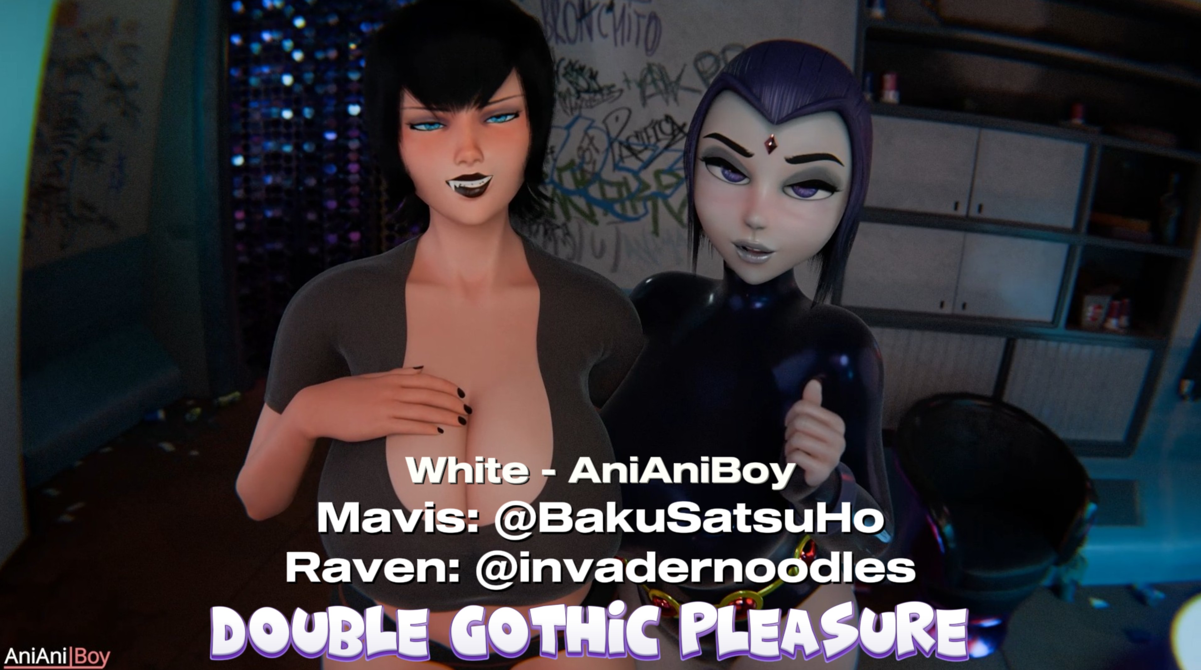 Prazer duplo gótico branco em 4k60fps