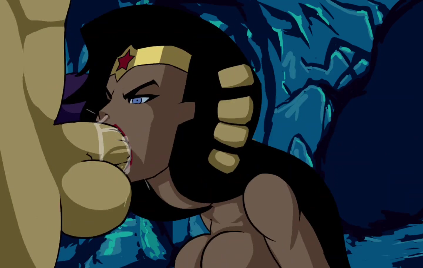 Wonder woman von mongul besiegt (wütend)