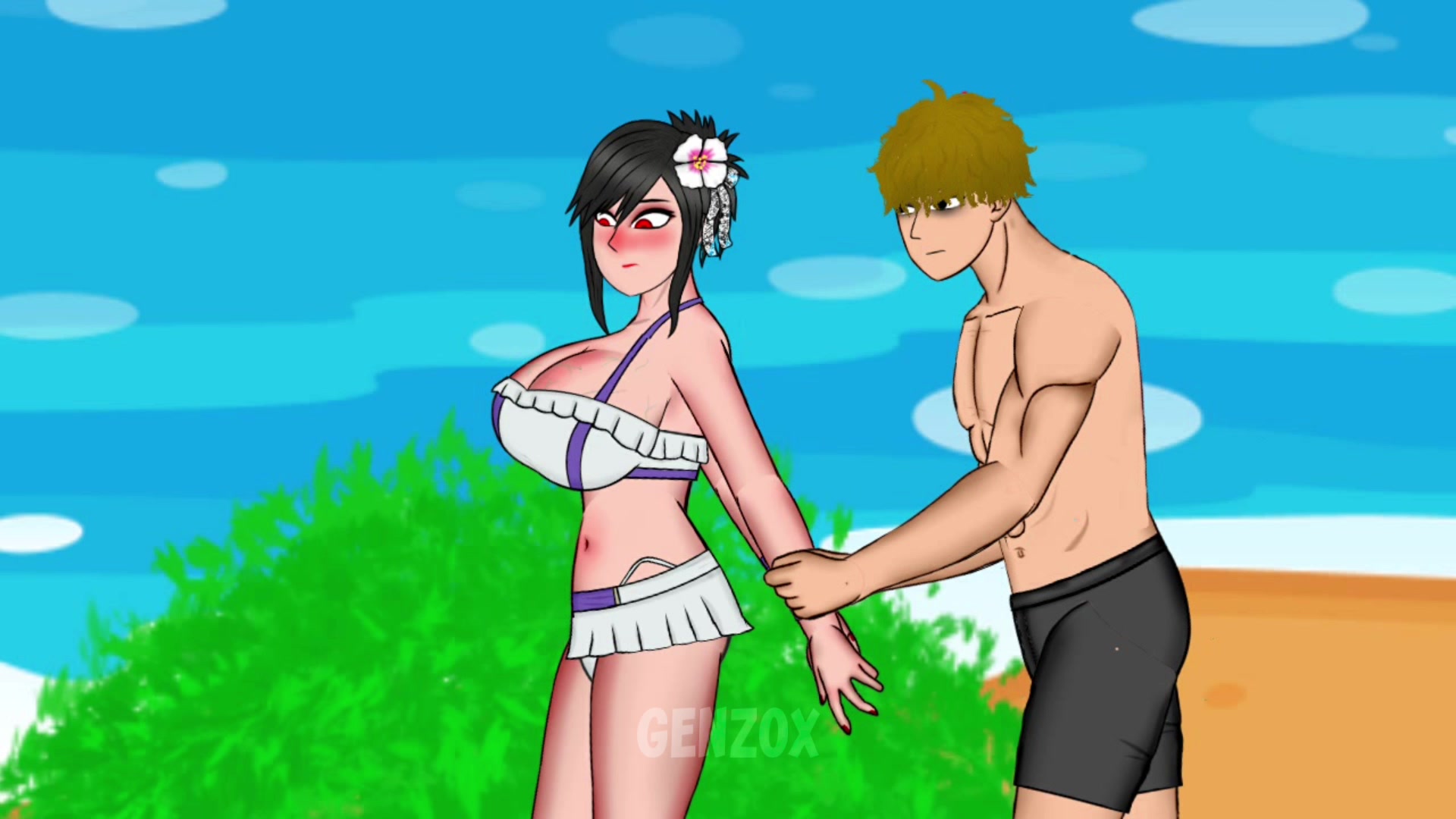 समुद्र तट ntr गैंगबैंग टिफ़ा के साथ