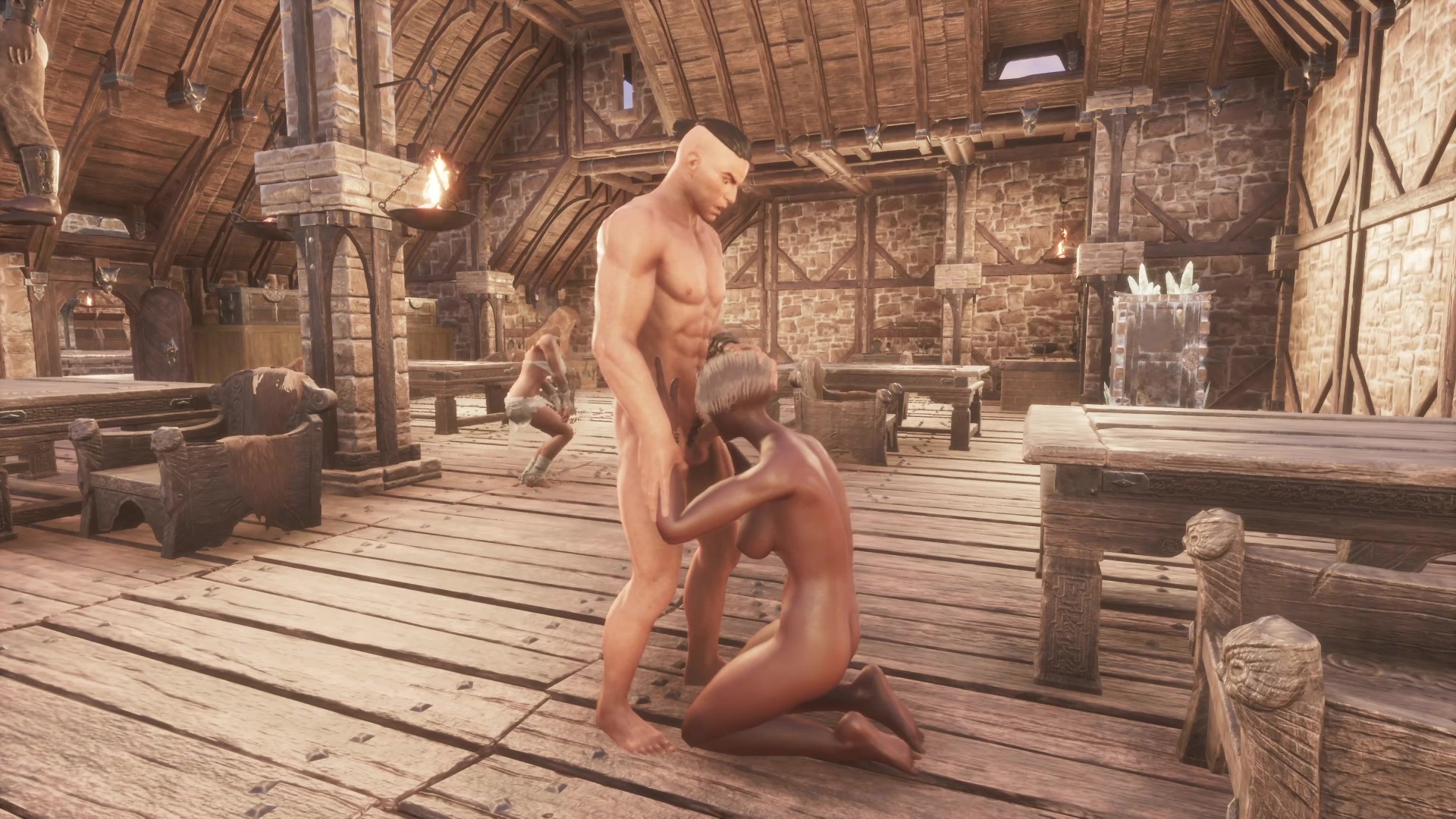 Conan exiles primal ecchi futa tentáculos colegial