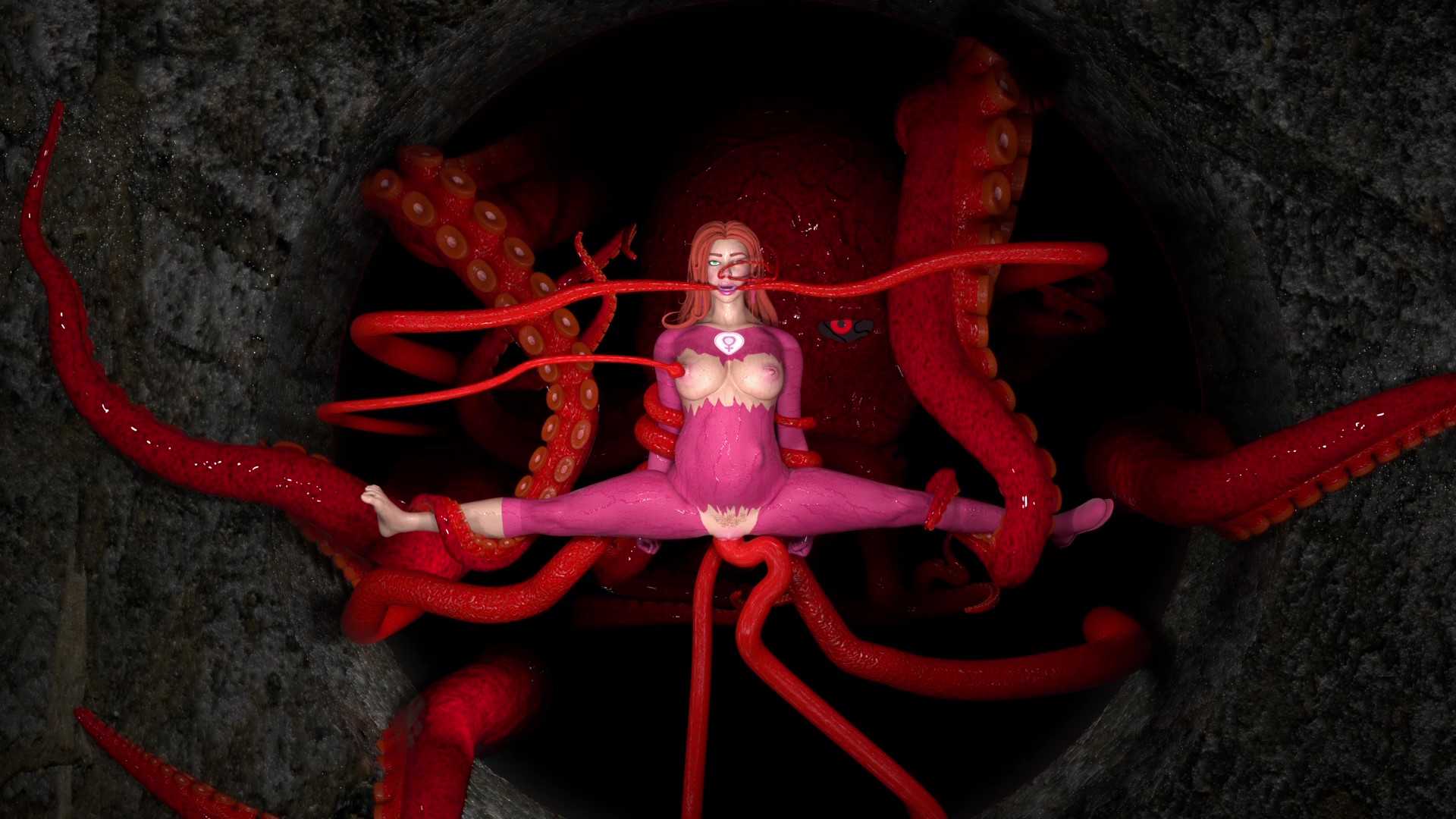 Atom eve futanari tentáculos eróticos