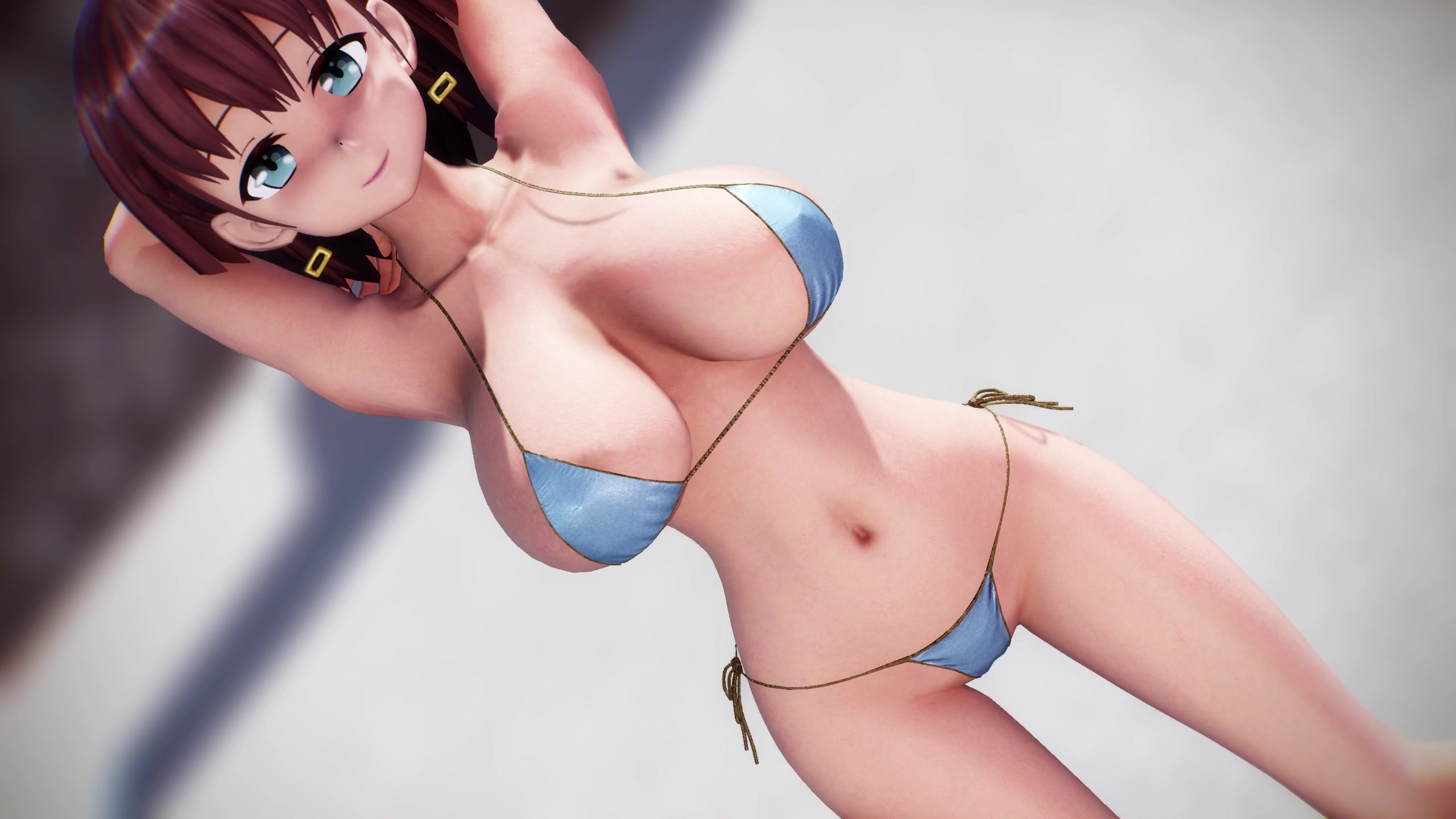 बिकिनी में आइ-चान की उछलती हुई चूचियाँ