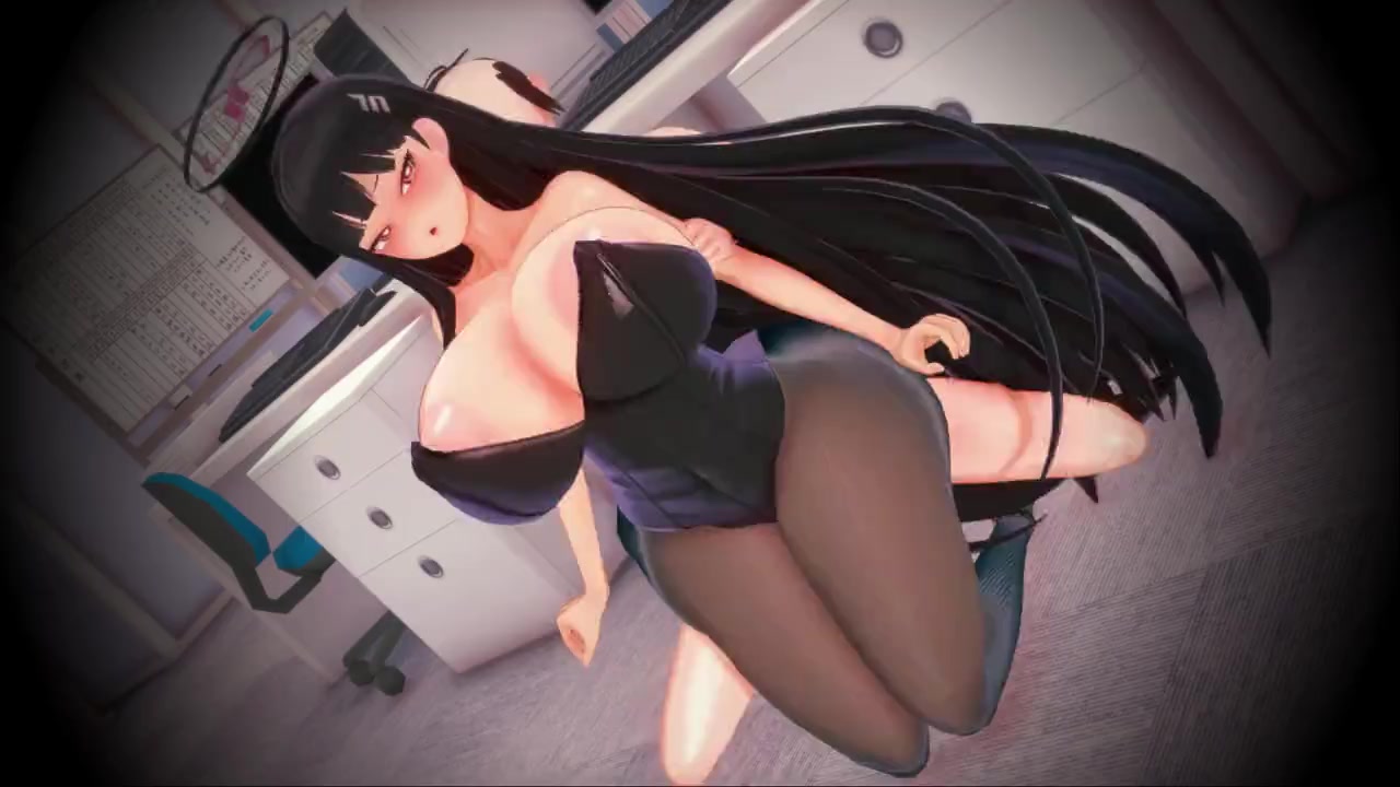 バニー姿のりお：スクールガール触手ふたなりエッチ