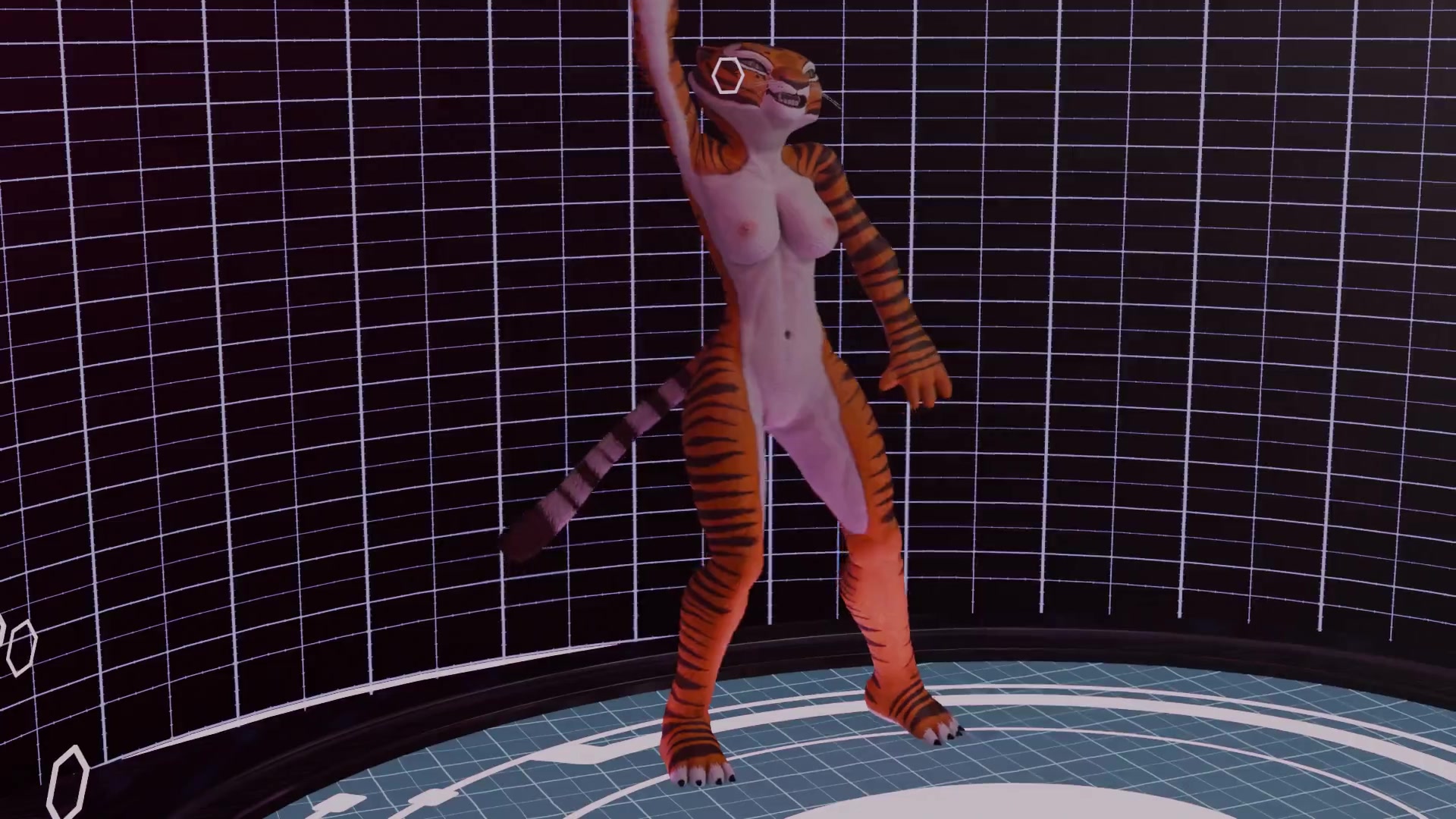 性感虎女大师的脱衣舞