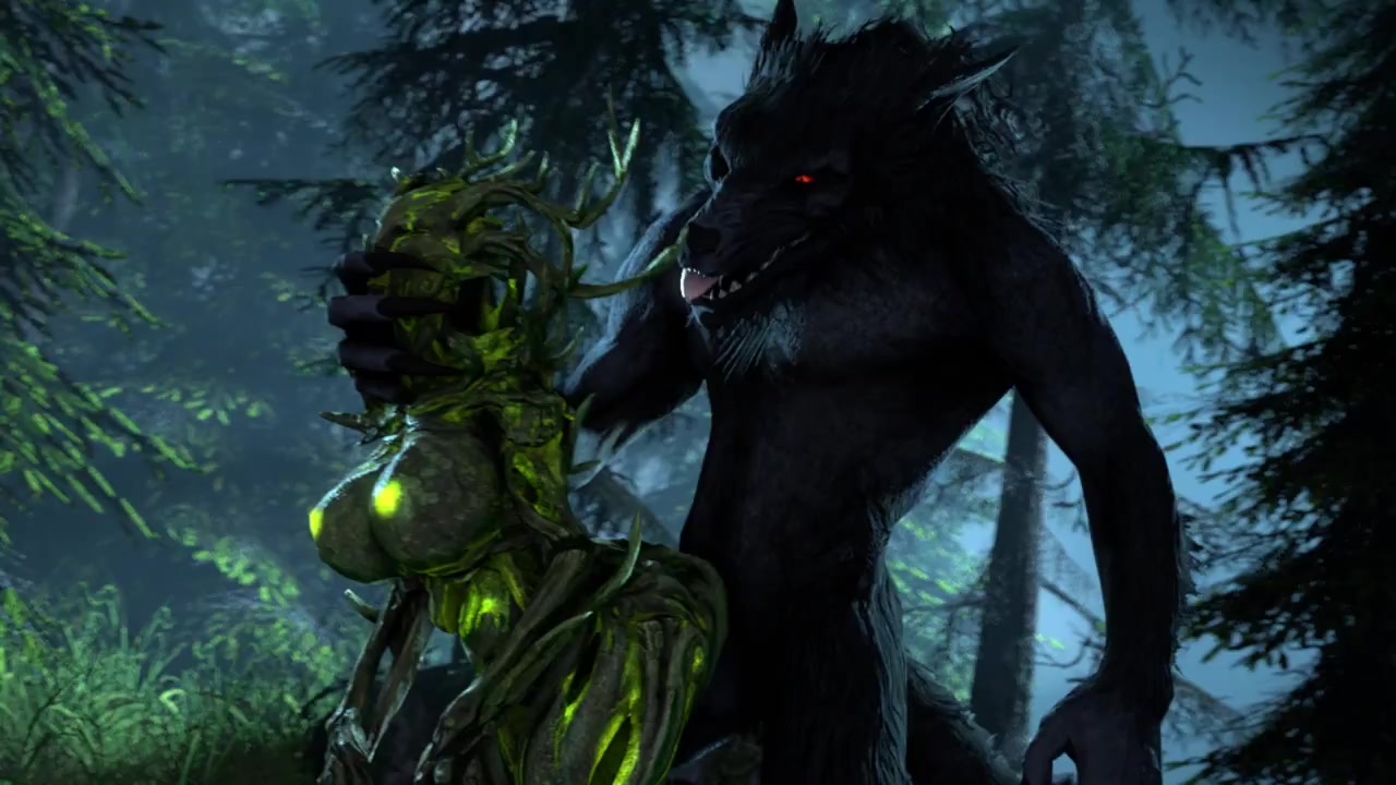 Sexy wolf-bezaubernde spriggans alphawolf