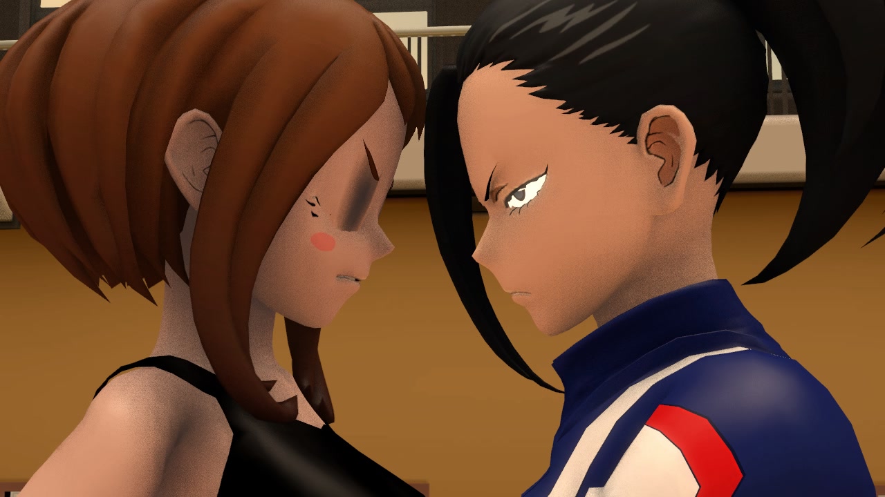 Momo contre uraraka futanari tentacules école choc