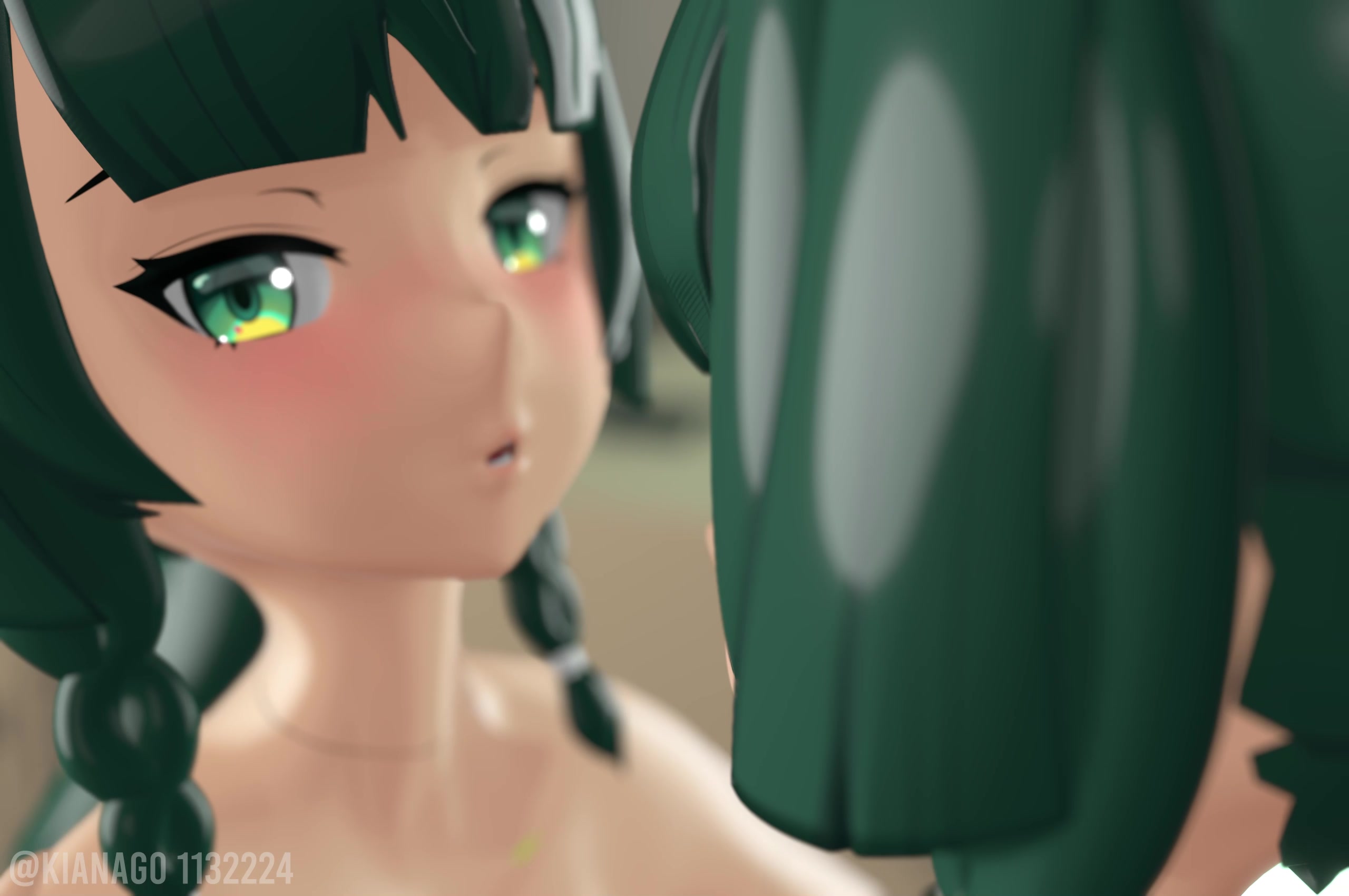 青衣女女摄像头秀