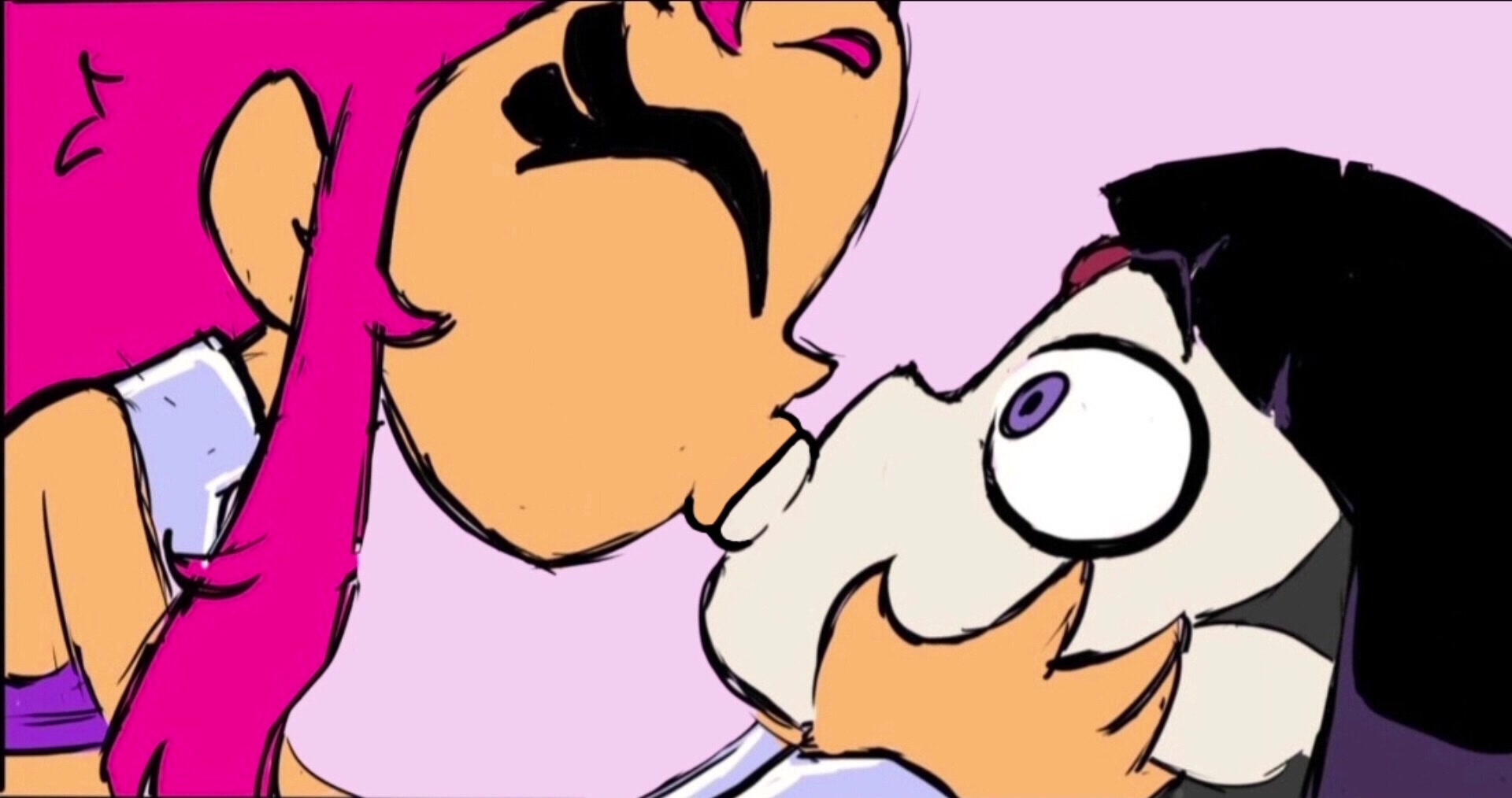 レイヴンがスターファイアにキスされる