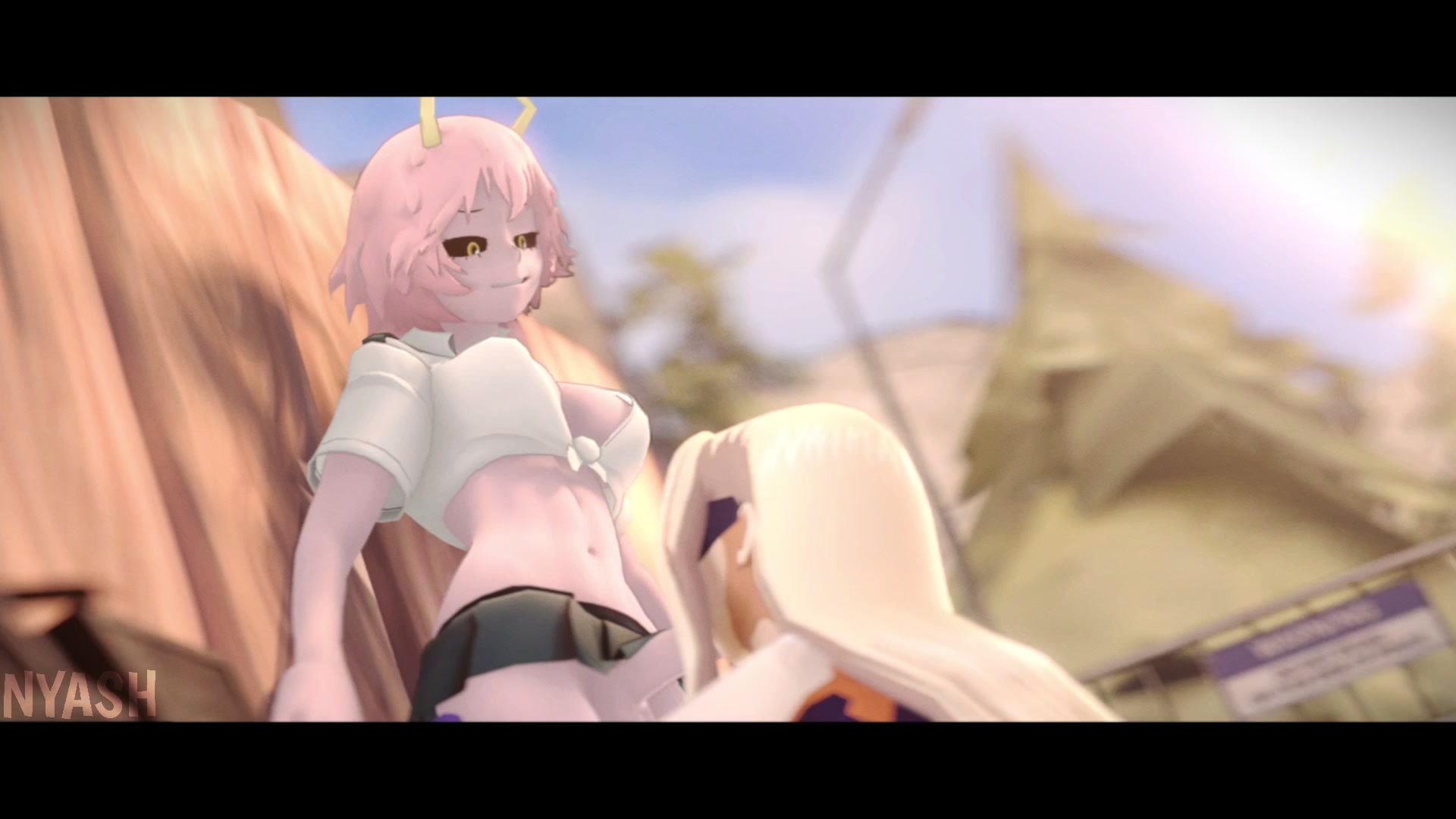 Mina ashido y señora montaña