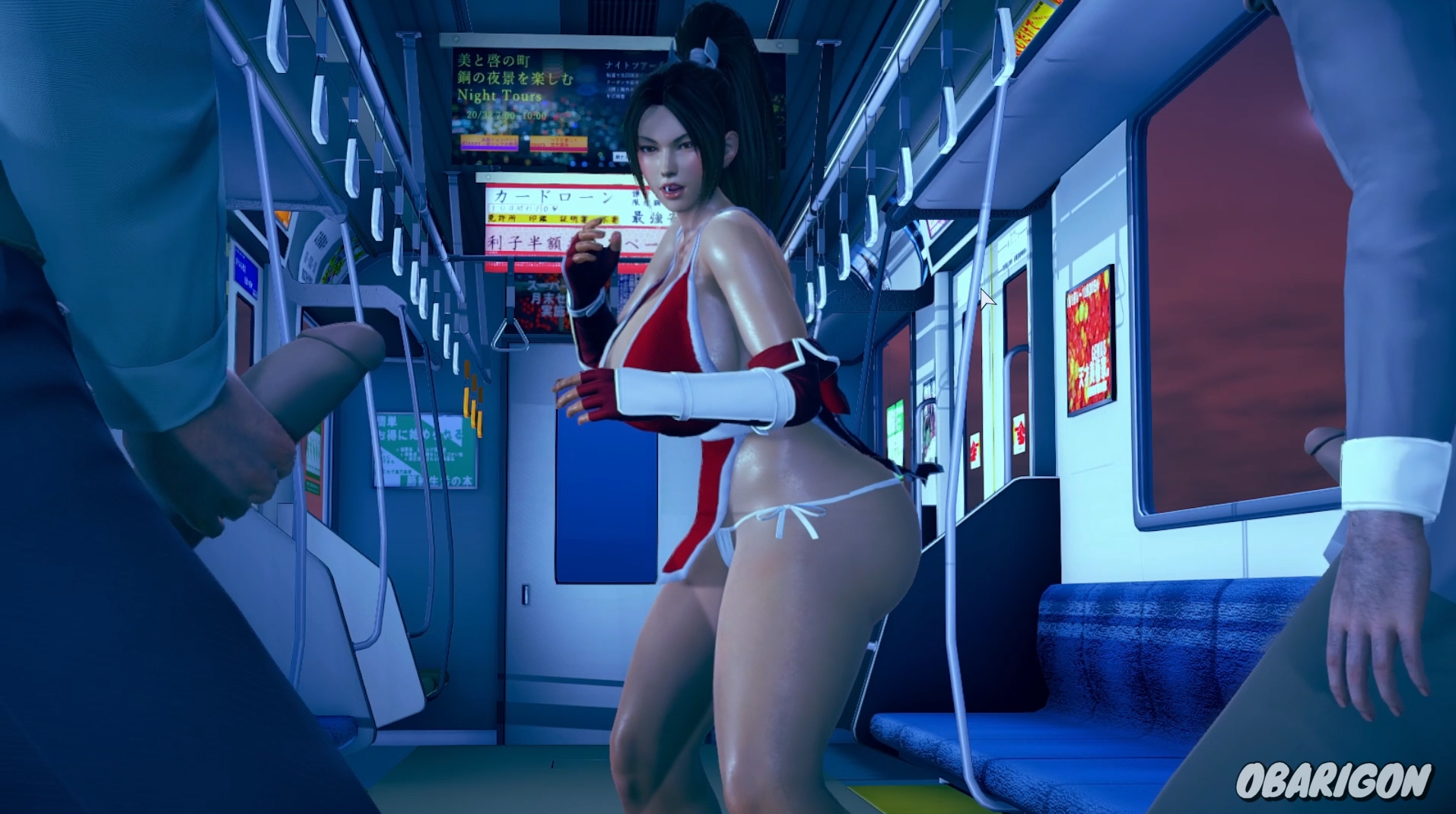 Train car tentacle futa schoolgirl ecchi