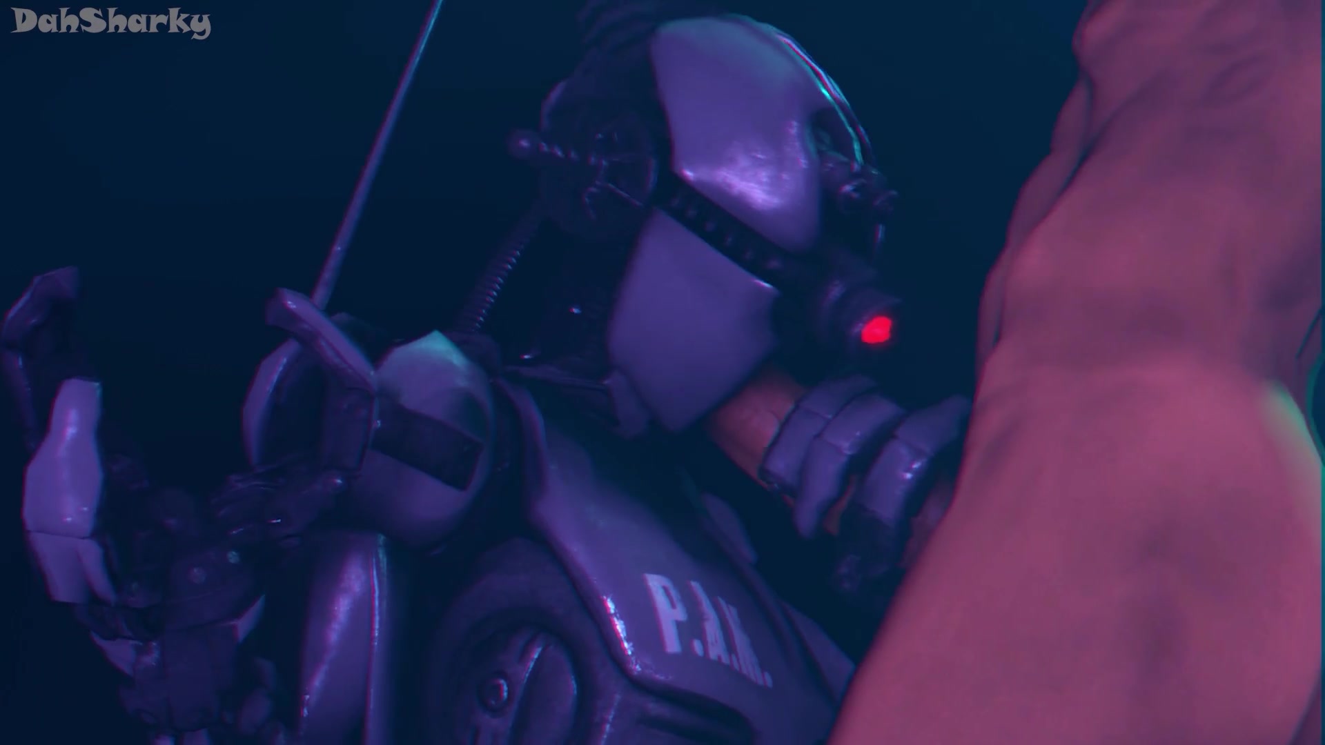Assaultron blowjob scene