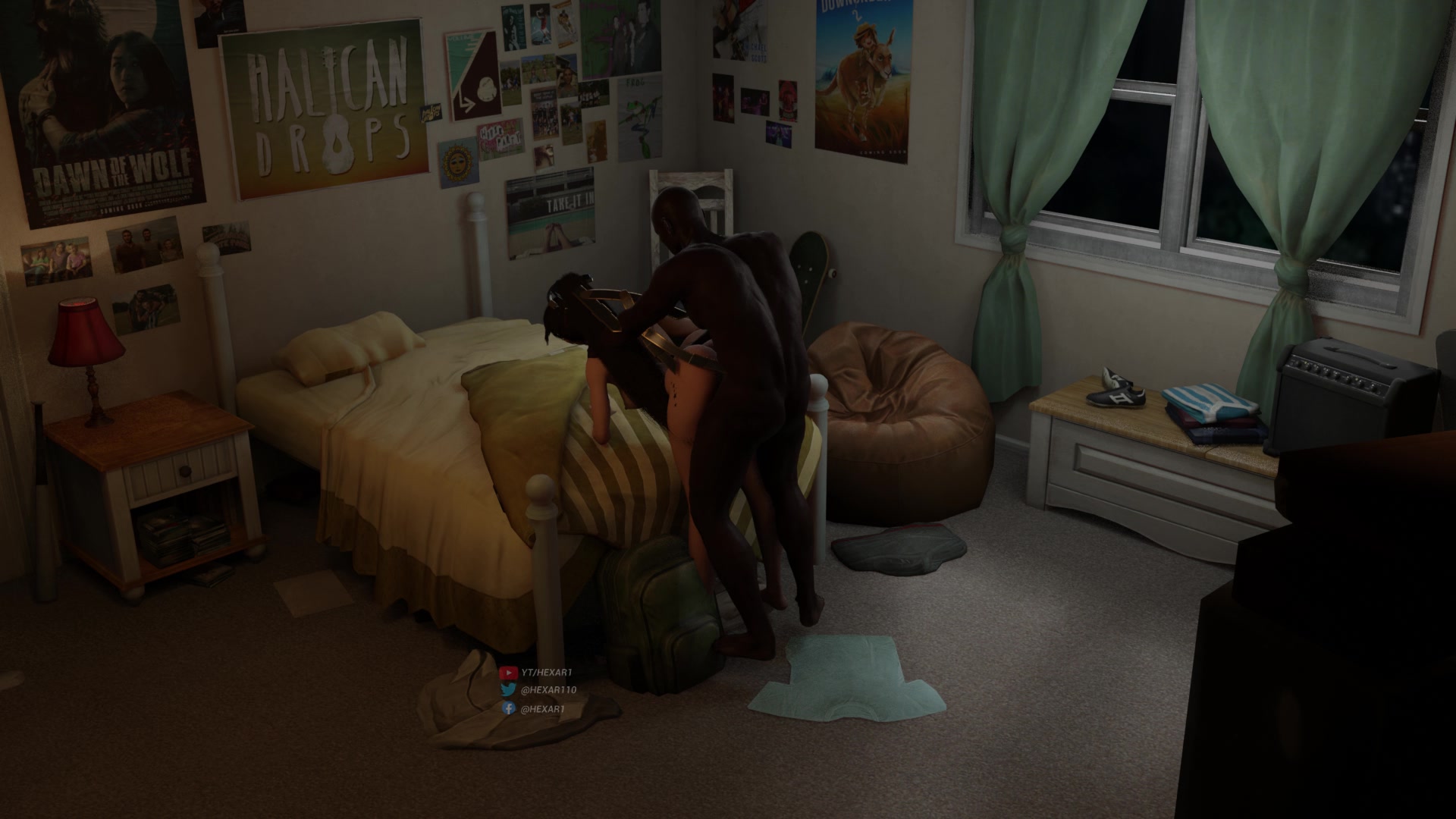 Sexy eve with one arm in the back blacked