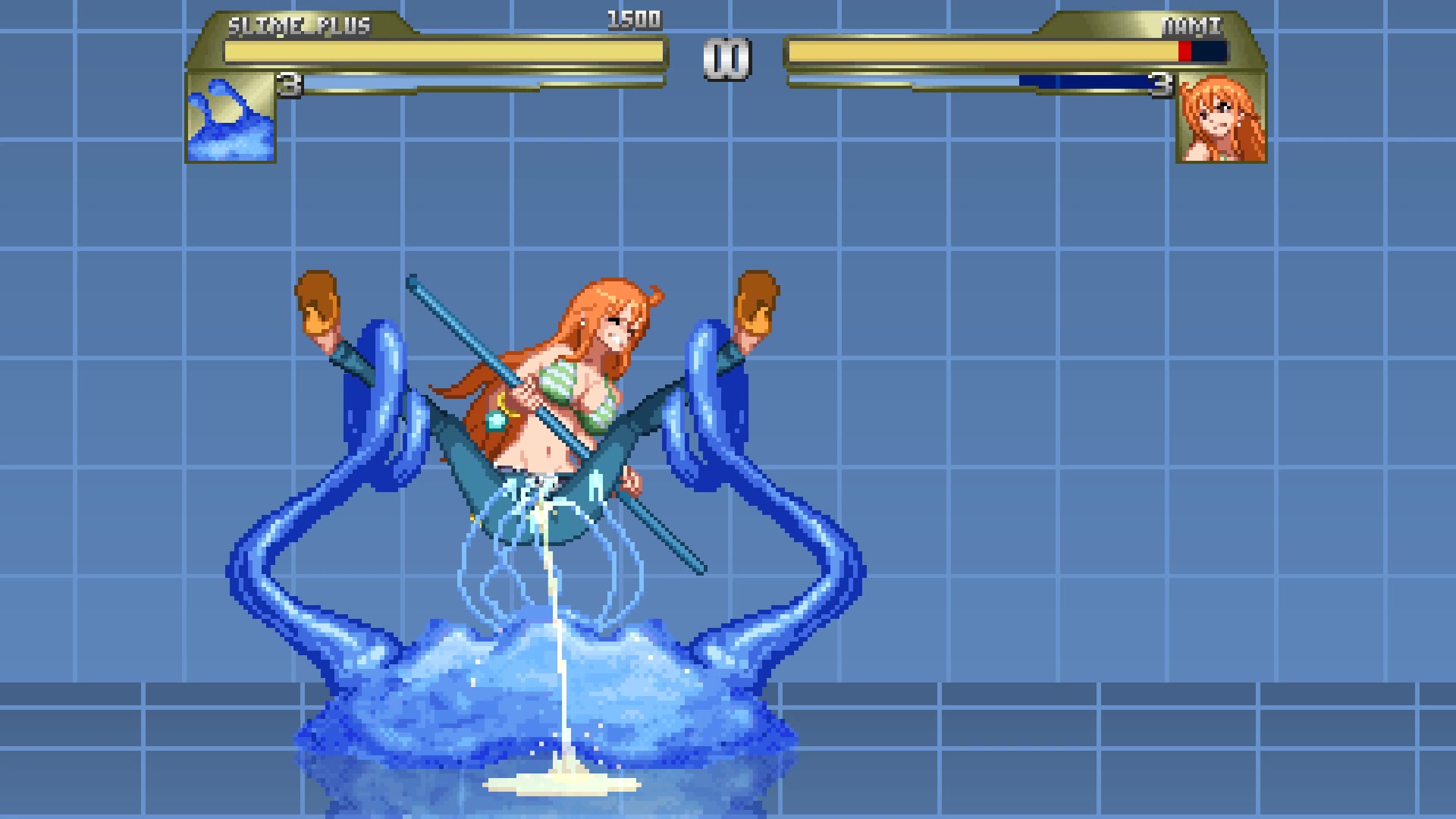 Futanari nami contre slime tentacule en duel hentai