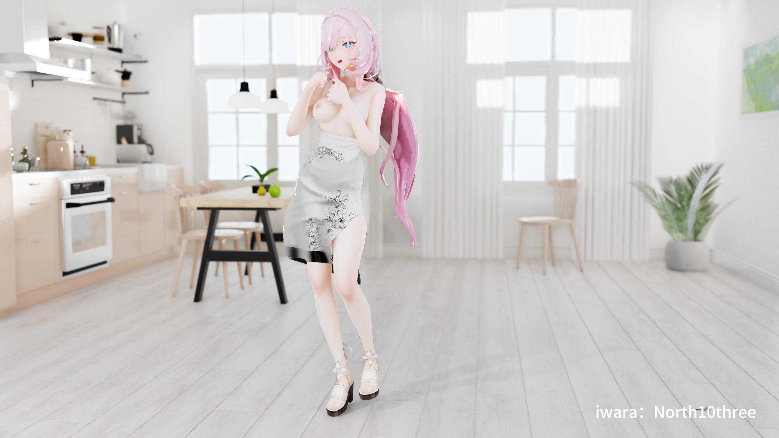 élysia en cheongsam se masturba con un palo