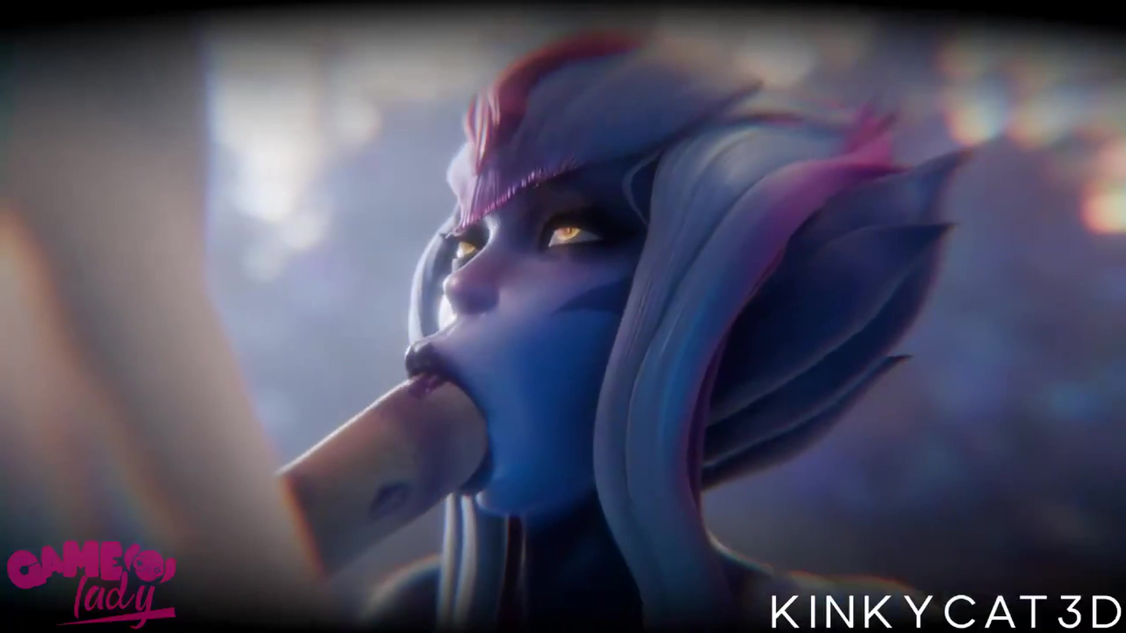 Evelynn chupa com intensidade em 4k