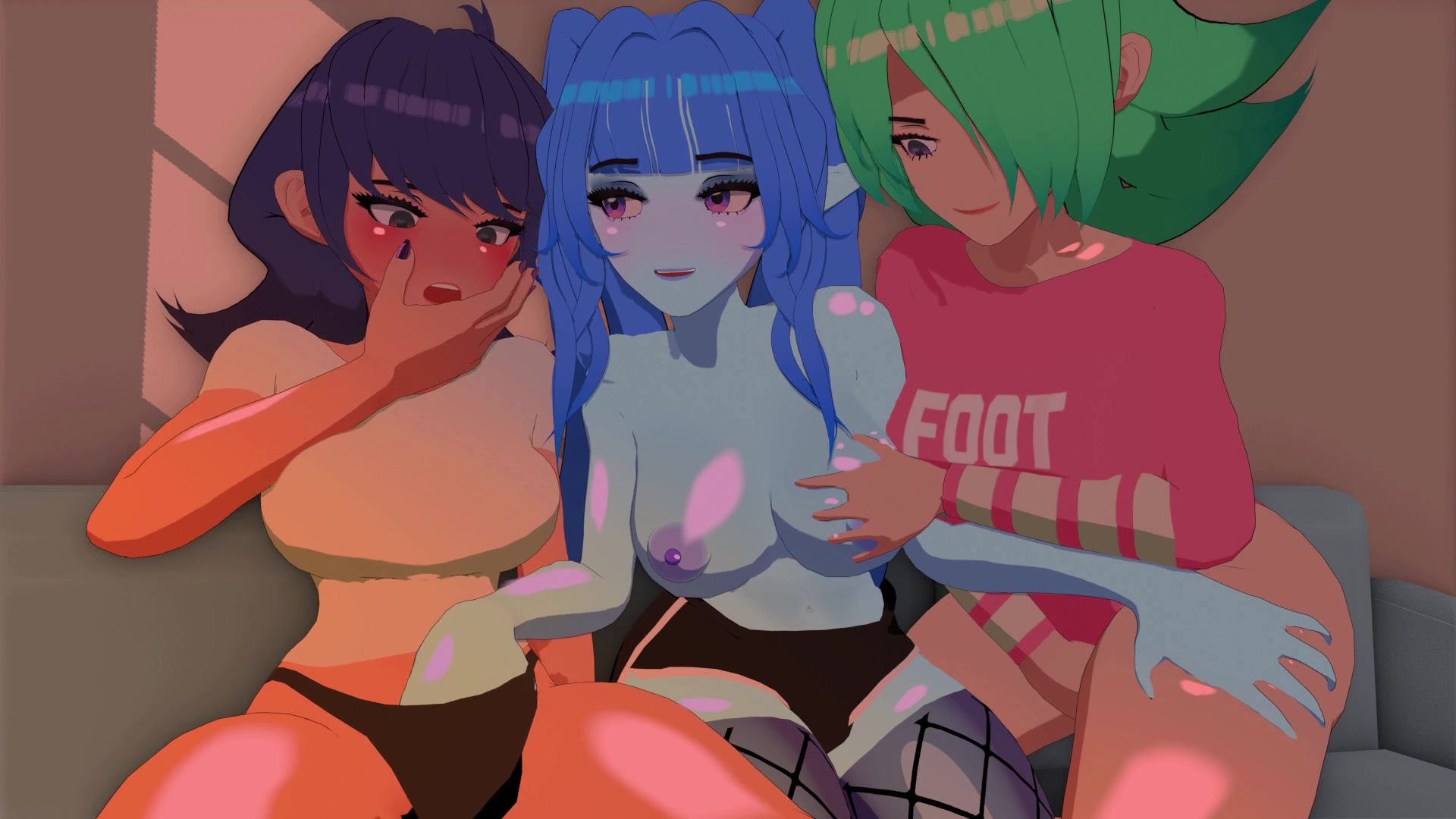 Chaude écolière futanari tentacules échhi