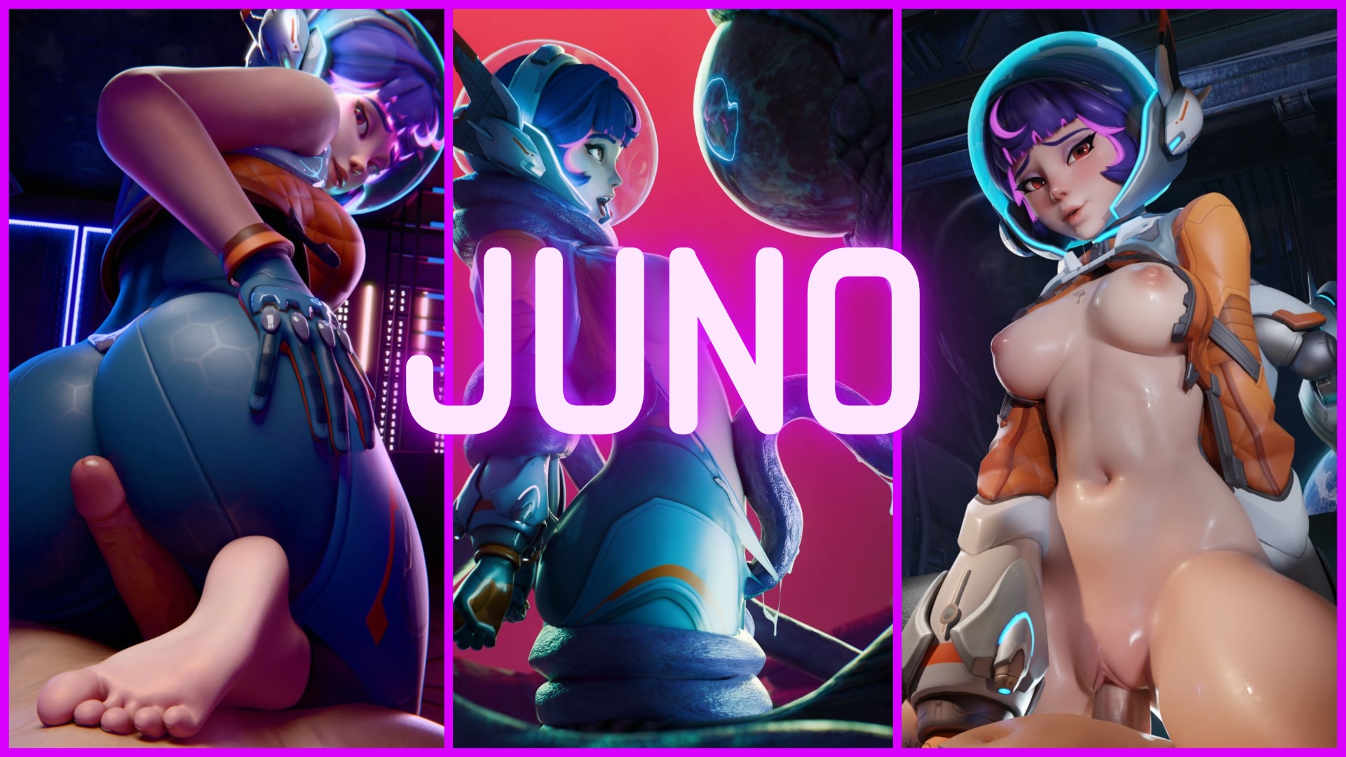 Overwatch juno futanari tentacle ecchi schoolgirl compilation