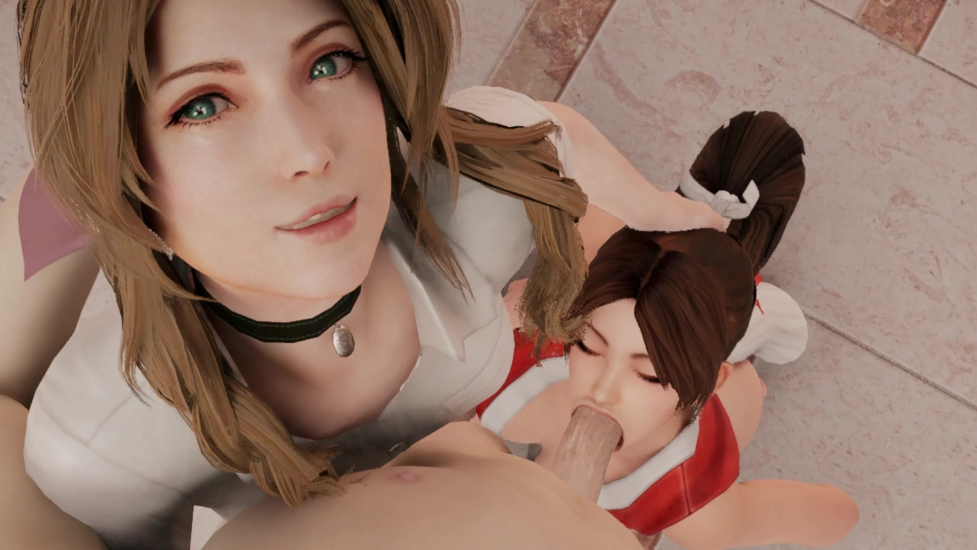 エアリス＆舞 着衣フェラ