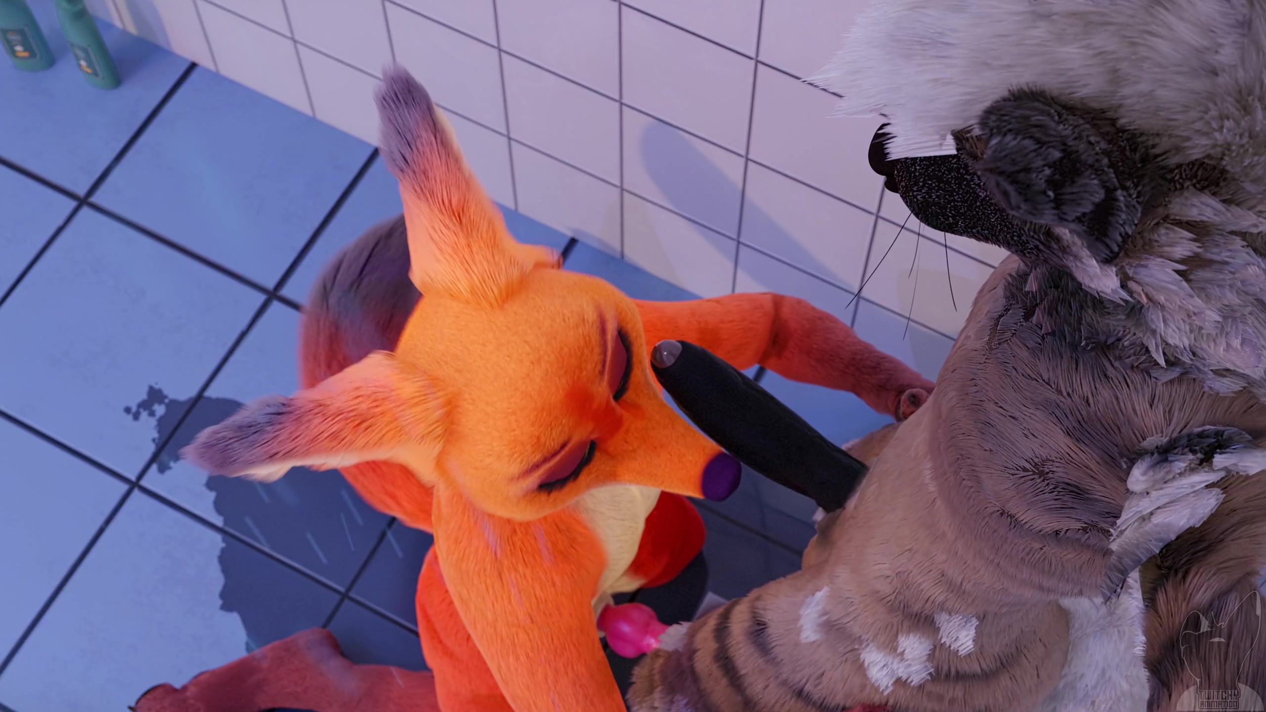 Colegial futa com tentáculos depois da aula