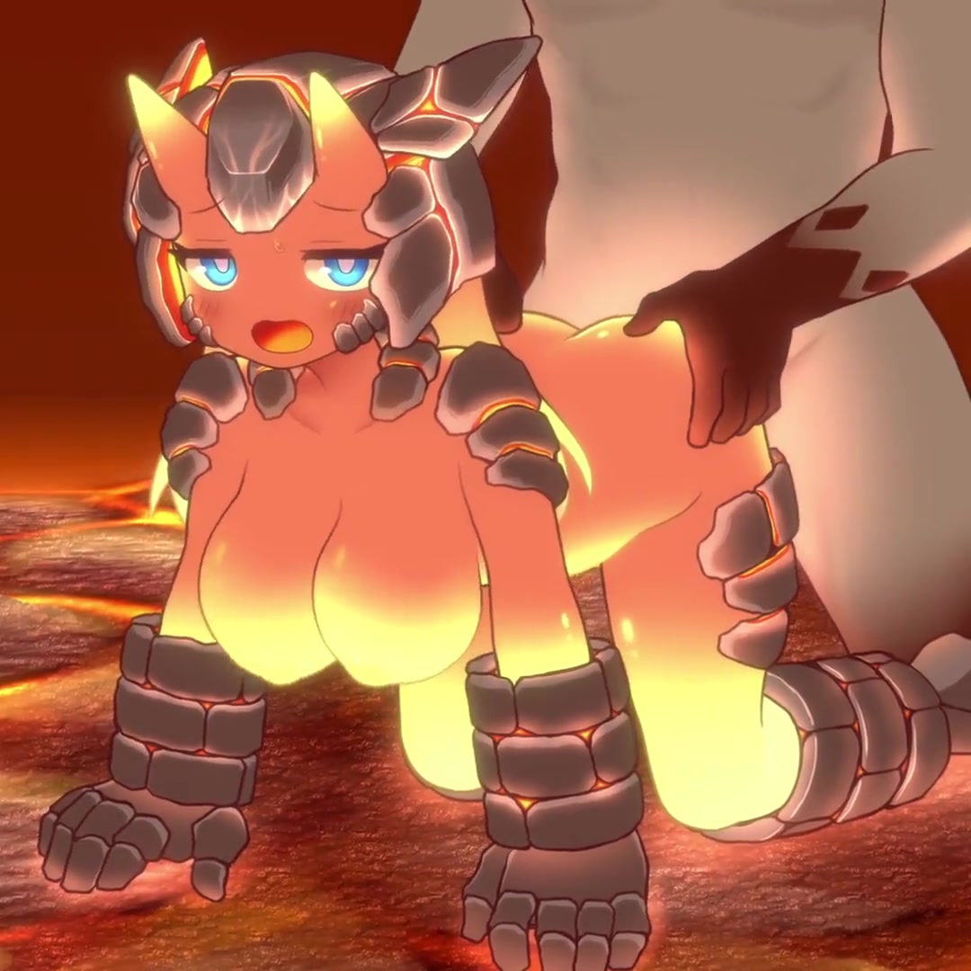 溶岩の女のふたなり触手女子高生対決