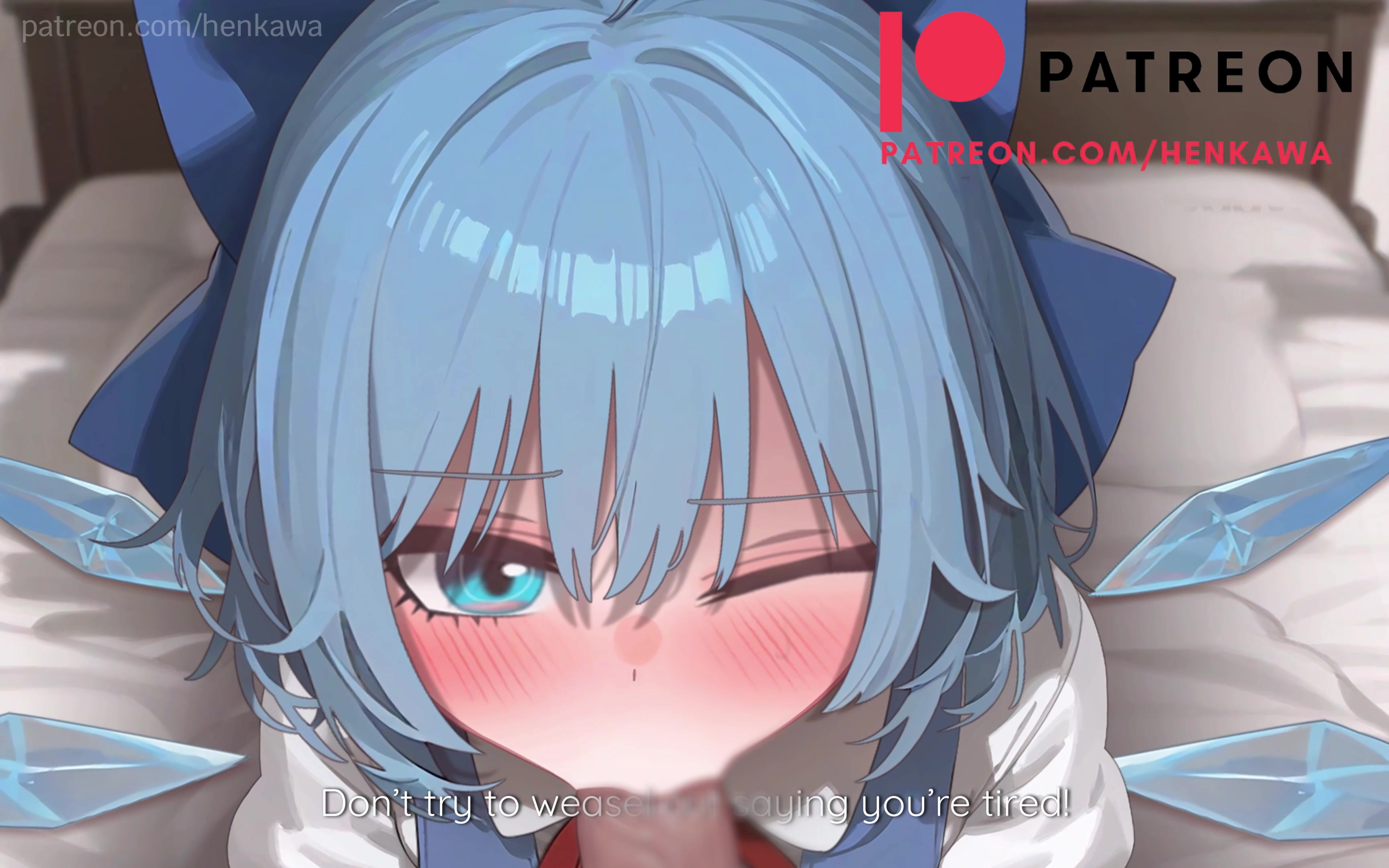 Cirno de touhou em erotismo de tentáculos e futanari