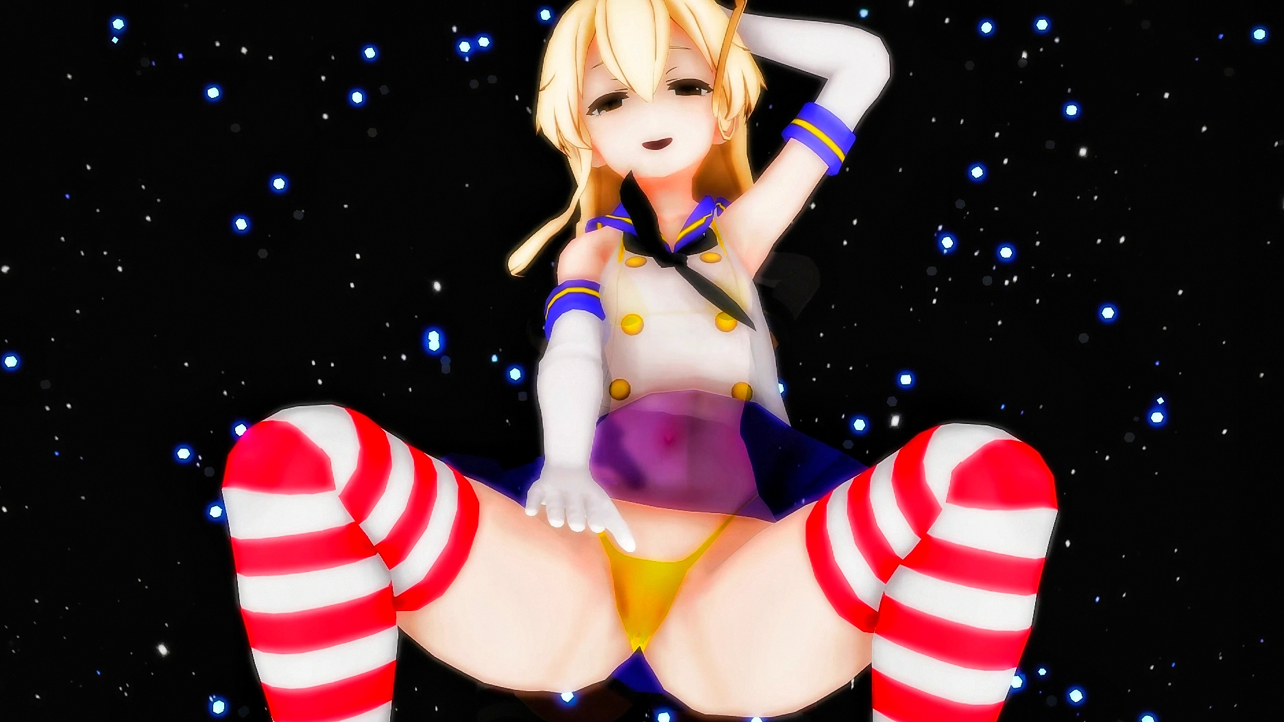 Shimakaze disco drop dance mmd r15