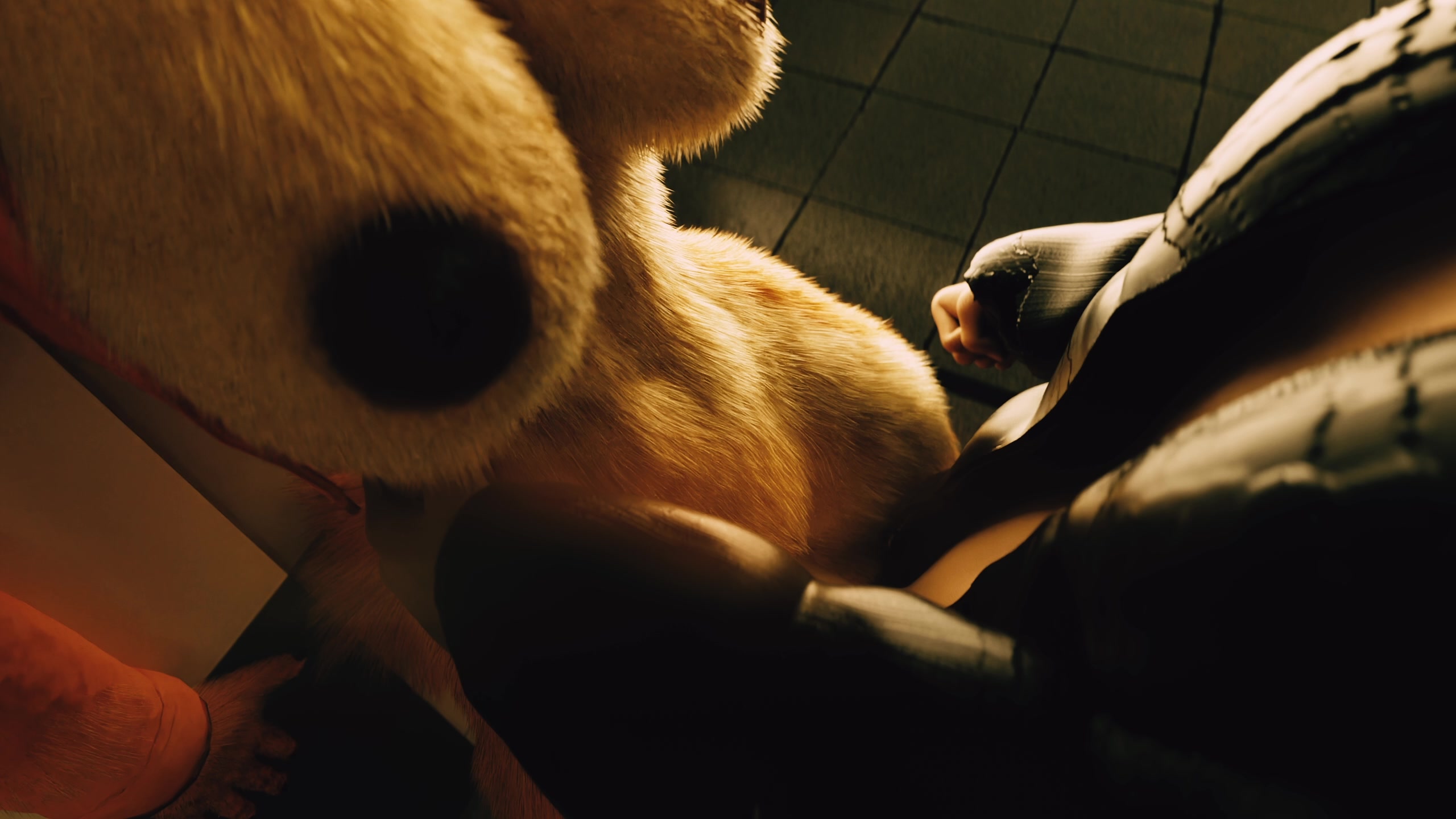 Zorro en la estación de tren