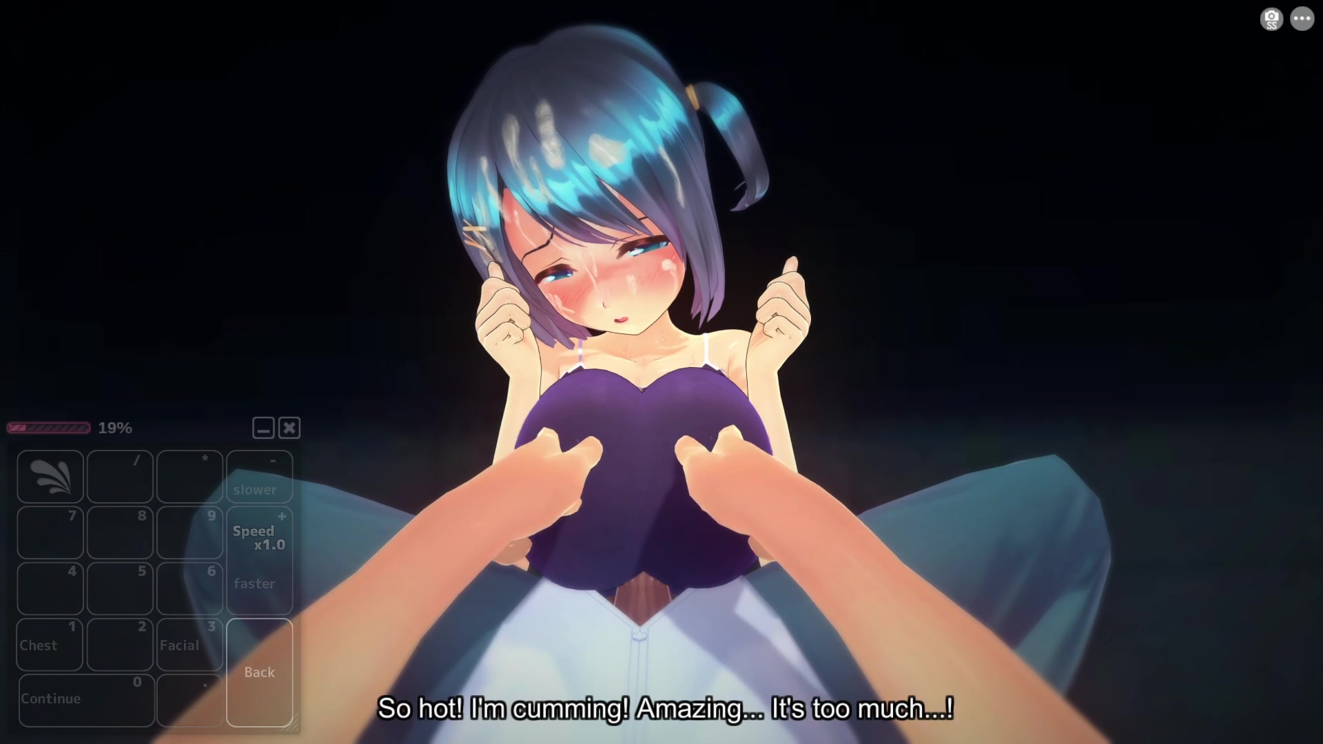 Dévolution de miconisomi paizuri avec écolière érotique et futanari