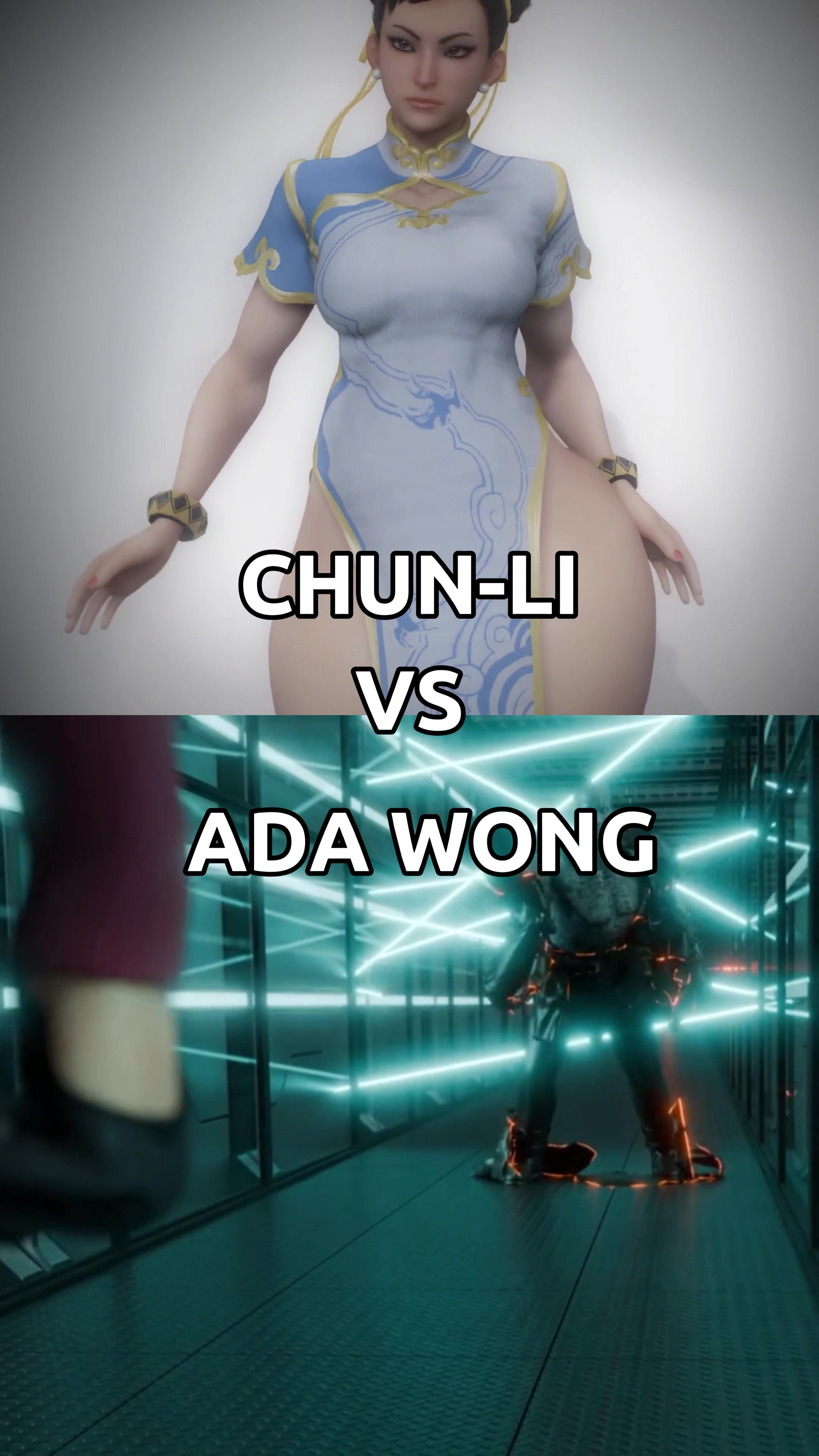 春麗vsアダ・ウォン futanariテンタクルえっち対決