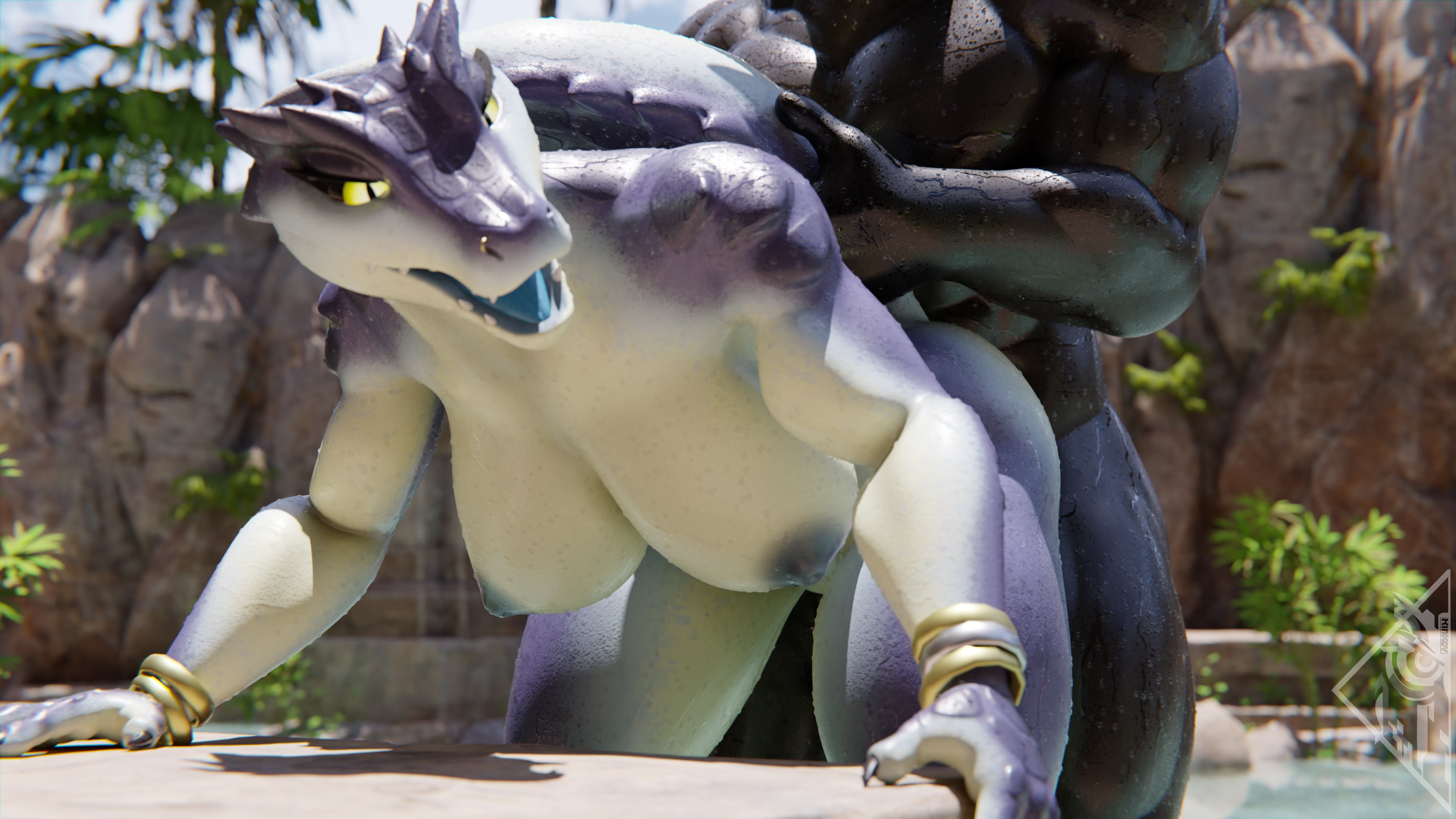 4k鳄鱼摔跤：扶他触手色情