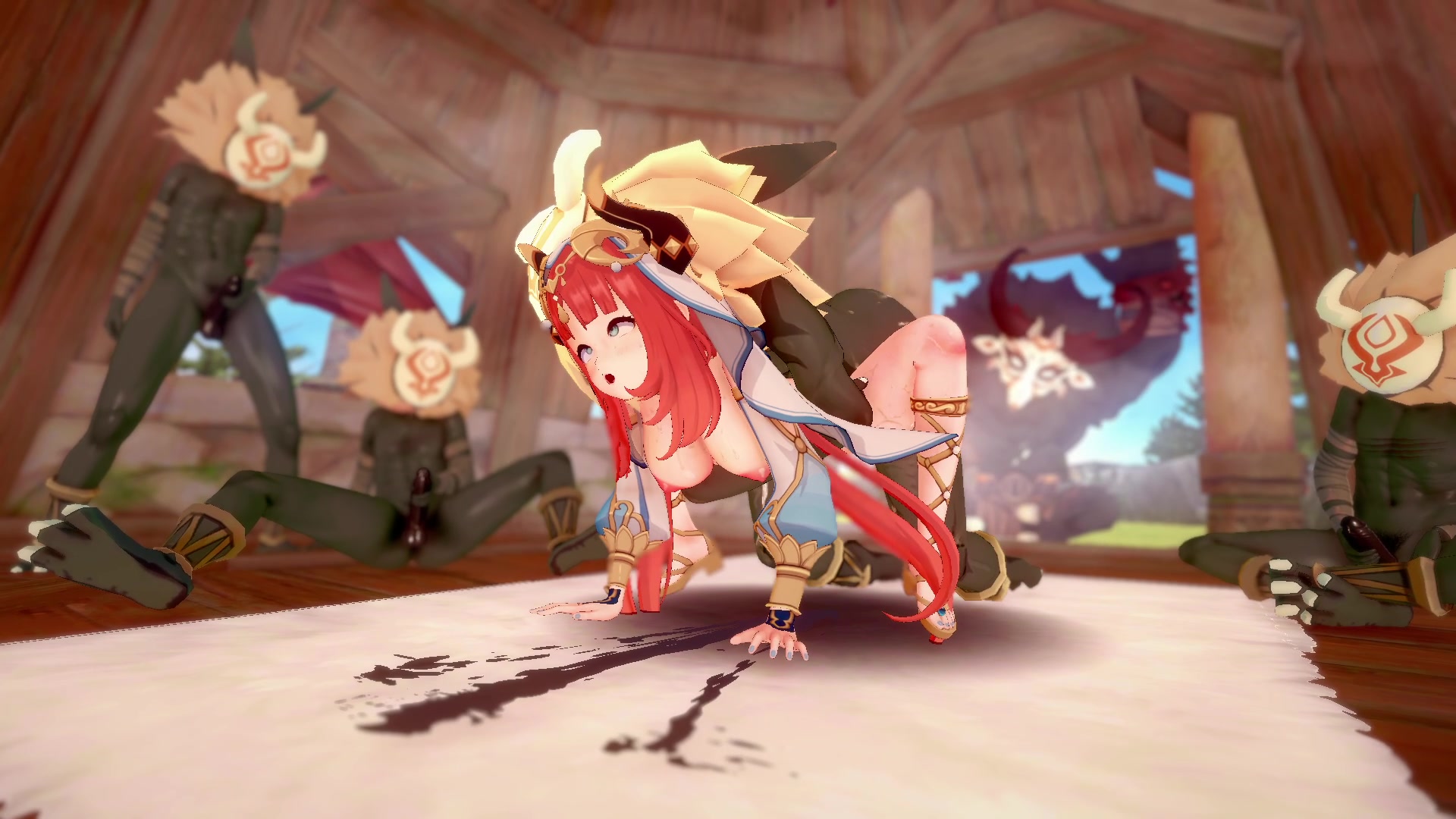 Nilou safada tentáculo futanari ecchi