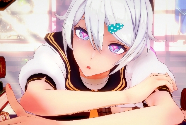 Kiana: colegiala futanari con tentáculos