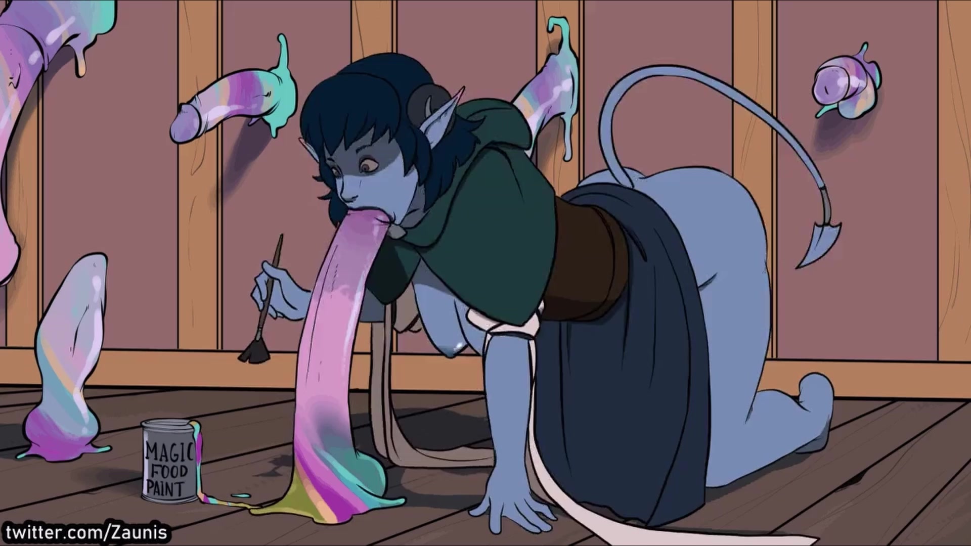 जेस्टर का जादुई खाद्य रंग: टेंटेकल फुता स्कूलगर्ल सेक्सी