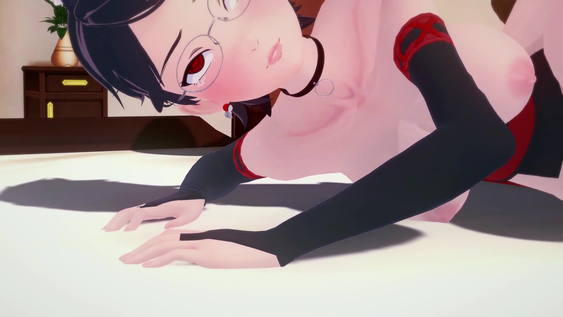 ボルトがサラダを見る