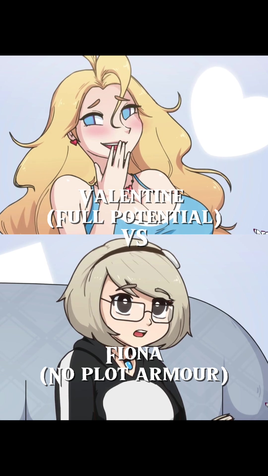 バレンタインvsフィオナ：触手ふたなり女子校生エッチ激闘