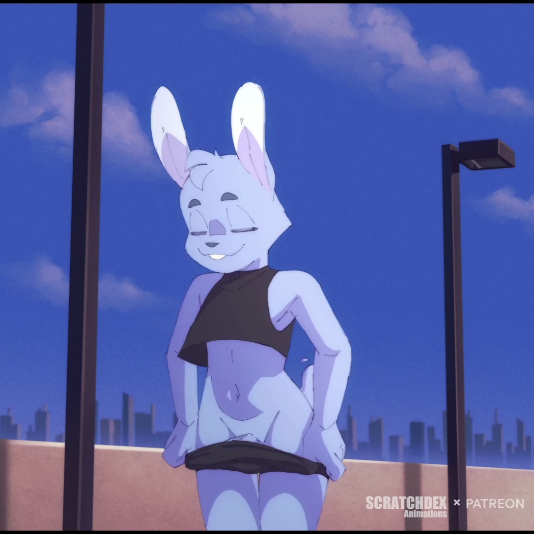 Blue bun shorts tentacle futanari ecchi pull