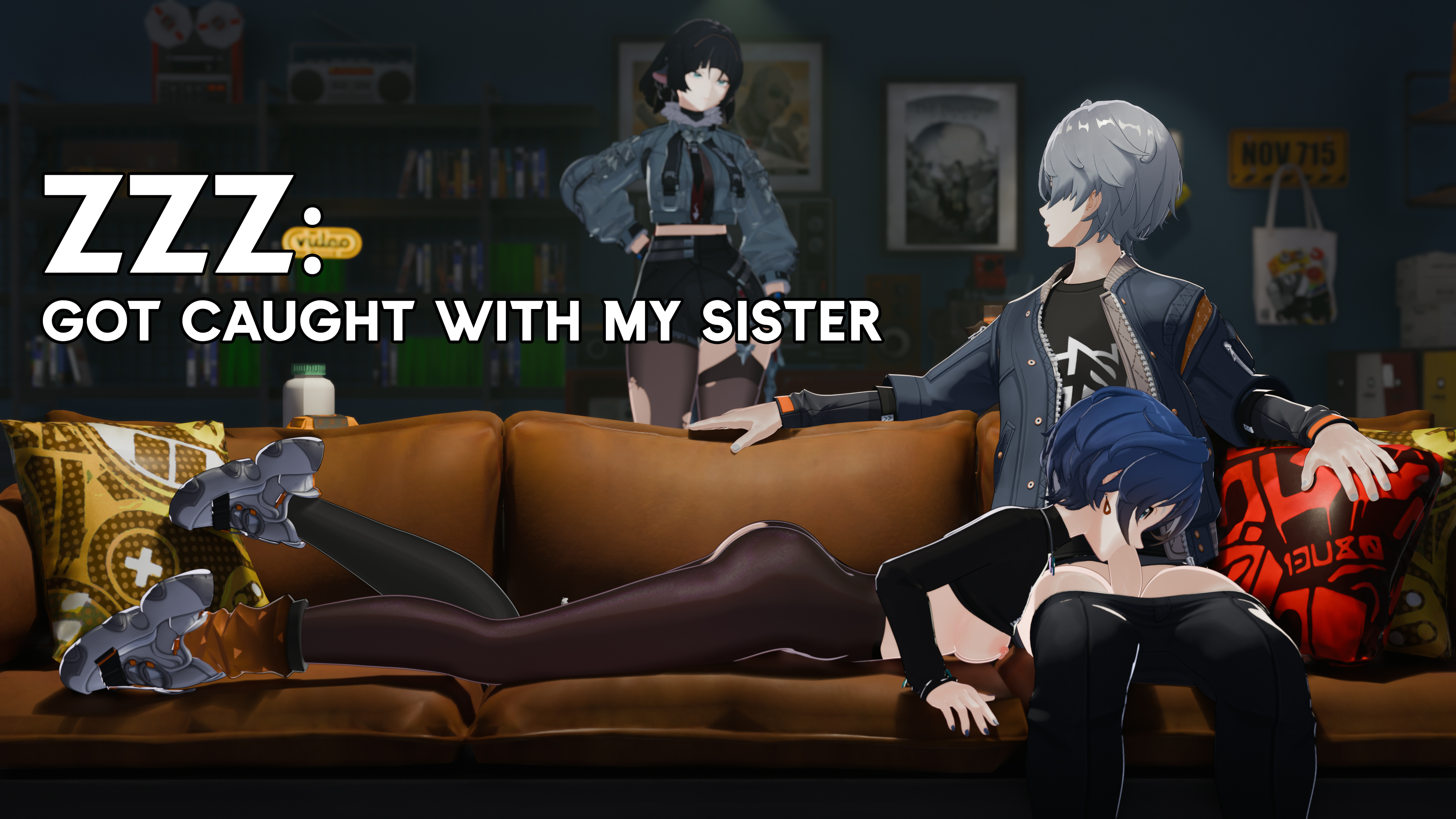 Futanari colegial apanhada em orgia erótica de tentáculos