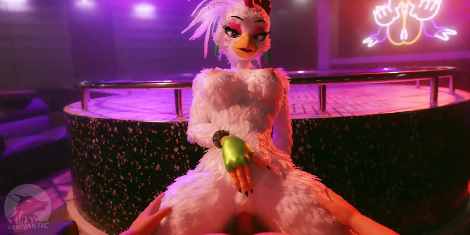 Chica glamrock coquine hors scène – furry romantique