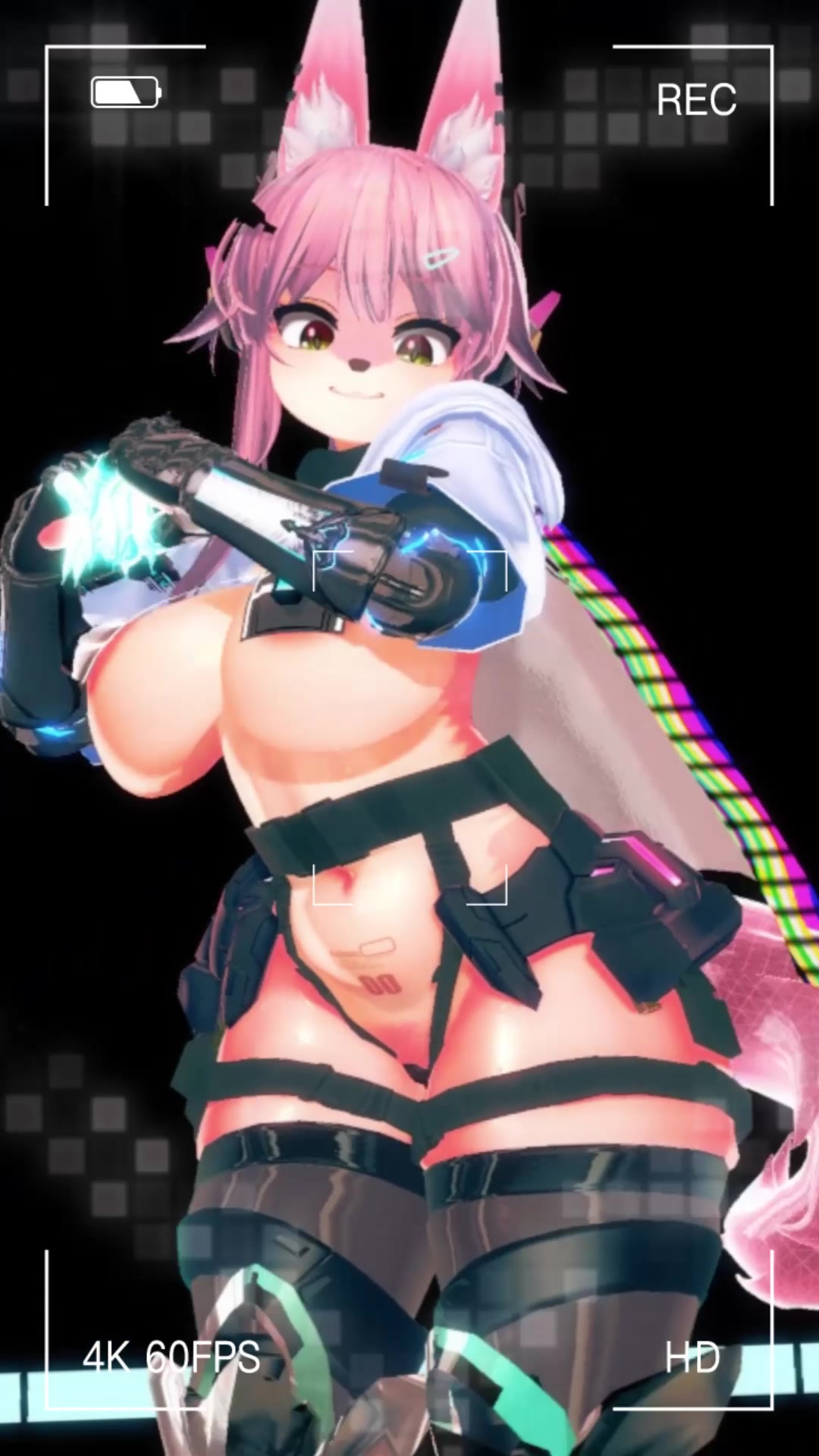 Ação intensa de colegial futanari