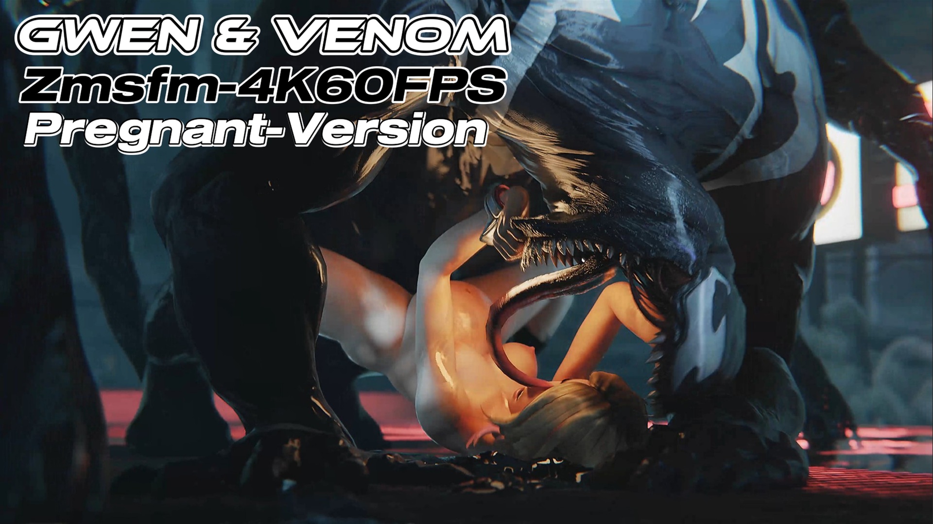 4k फुटानरी गर्भवती ग्वेन वेनम के साथ इच्छी