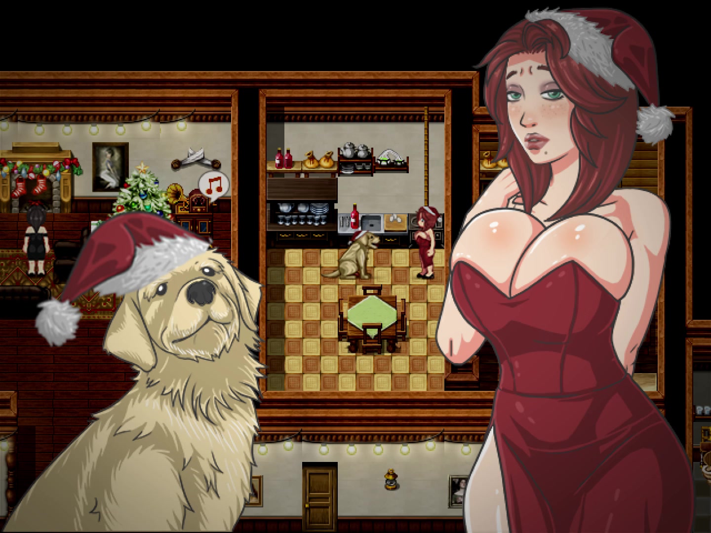 Perra navideña mod huesos martha