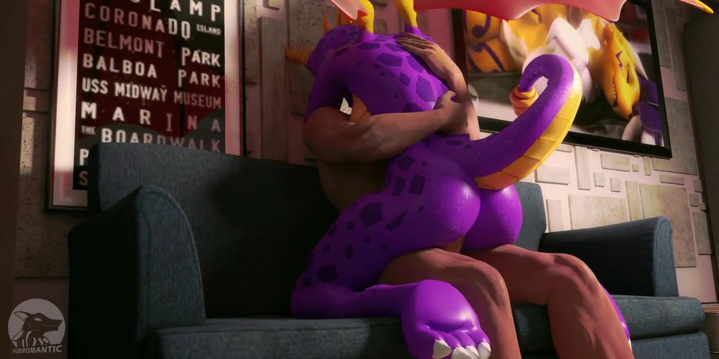Furromantic hug with spyro