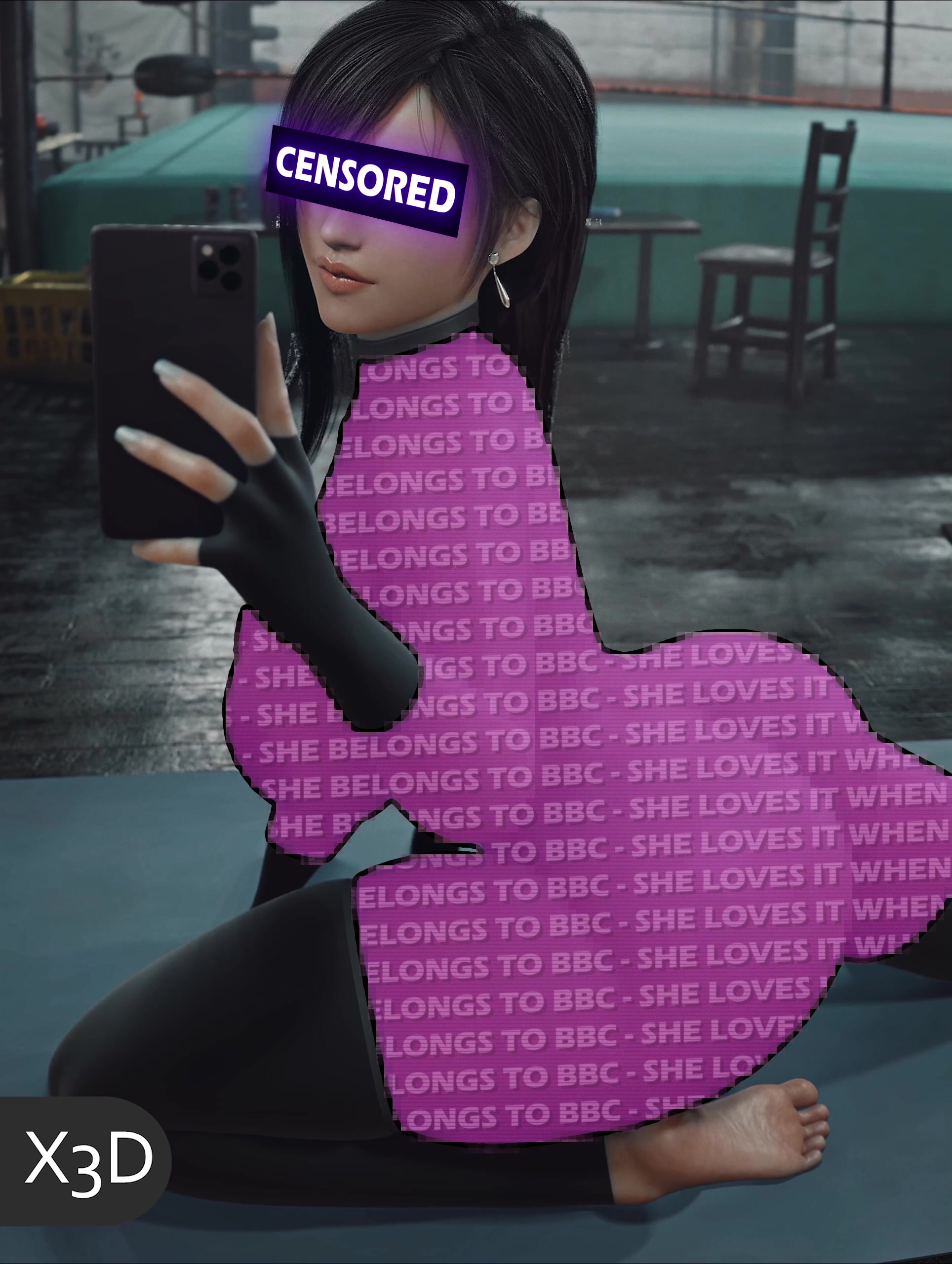 тифа шалит в спортзале с футанари-школьницей и щупальцами