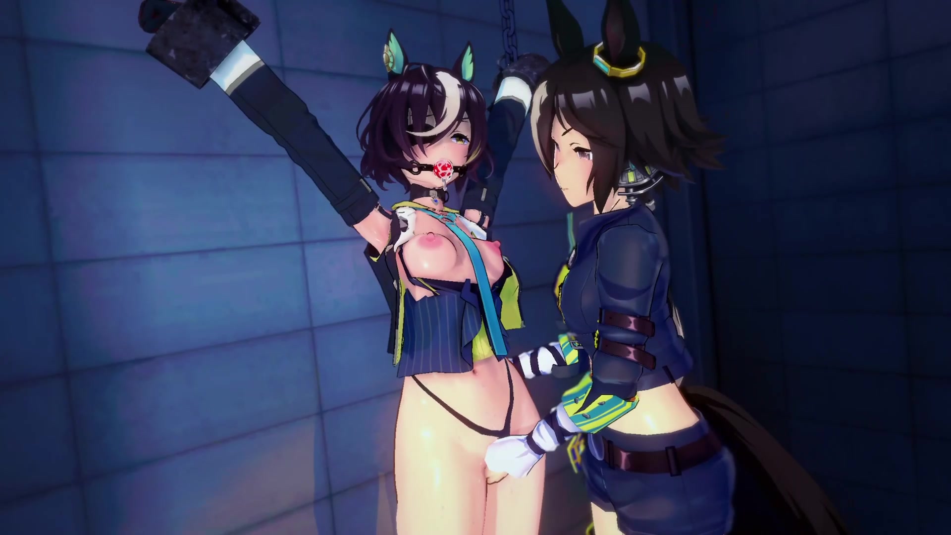 Estudiante uma musume futanari quente com tentáculos eróticos