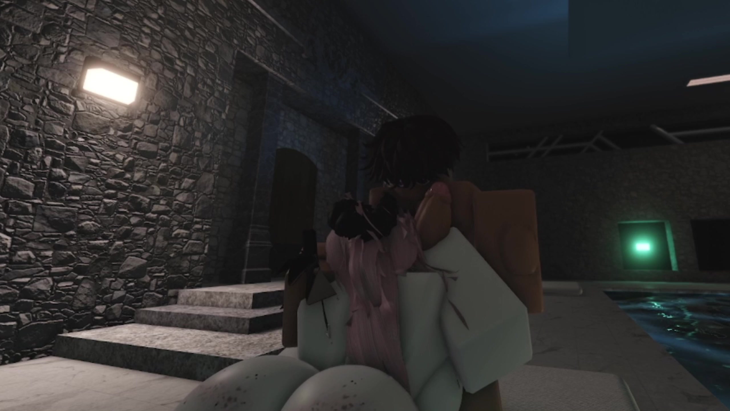 Chica dulce follada en una piscina