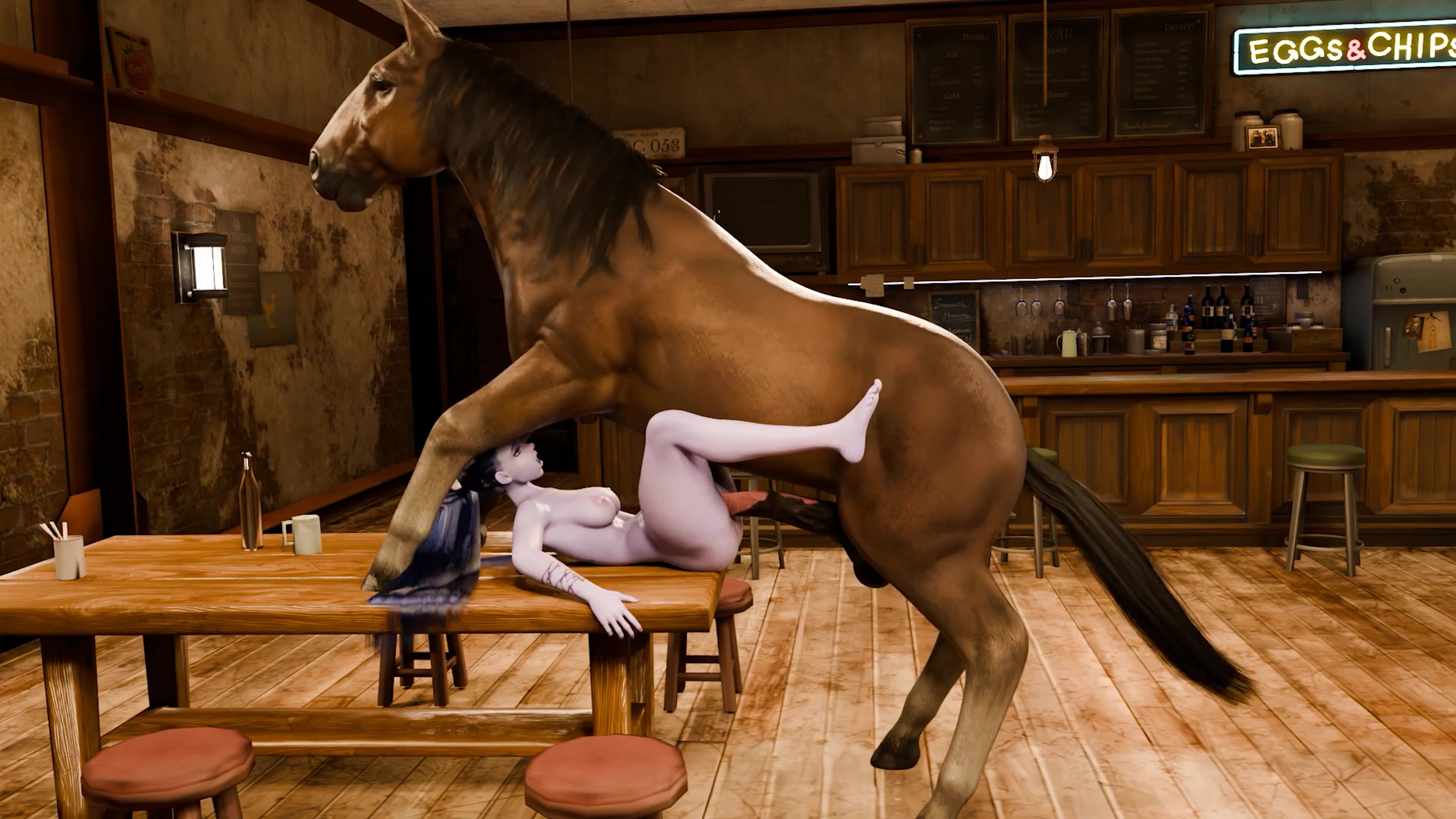 未亡人の女王が素敵な馬に乗る